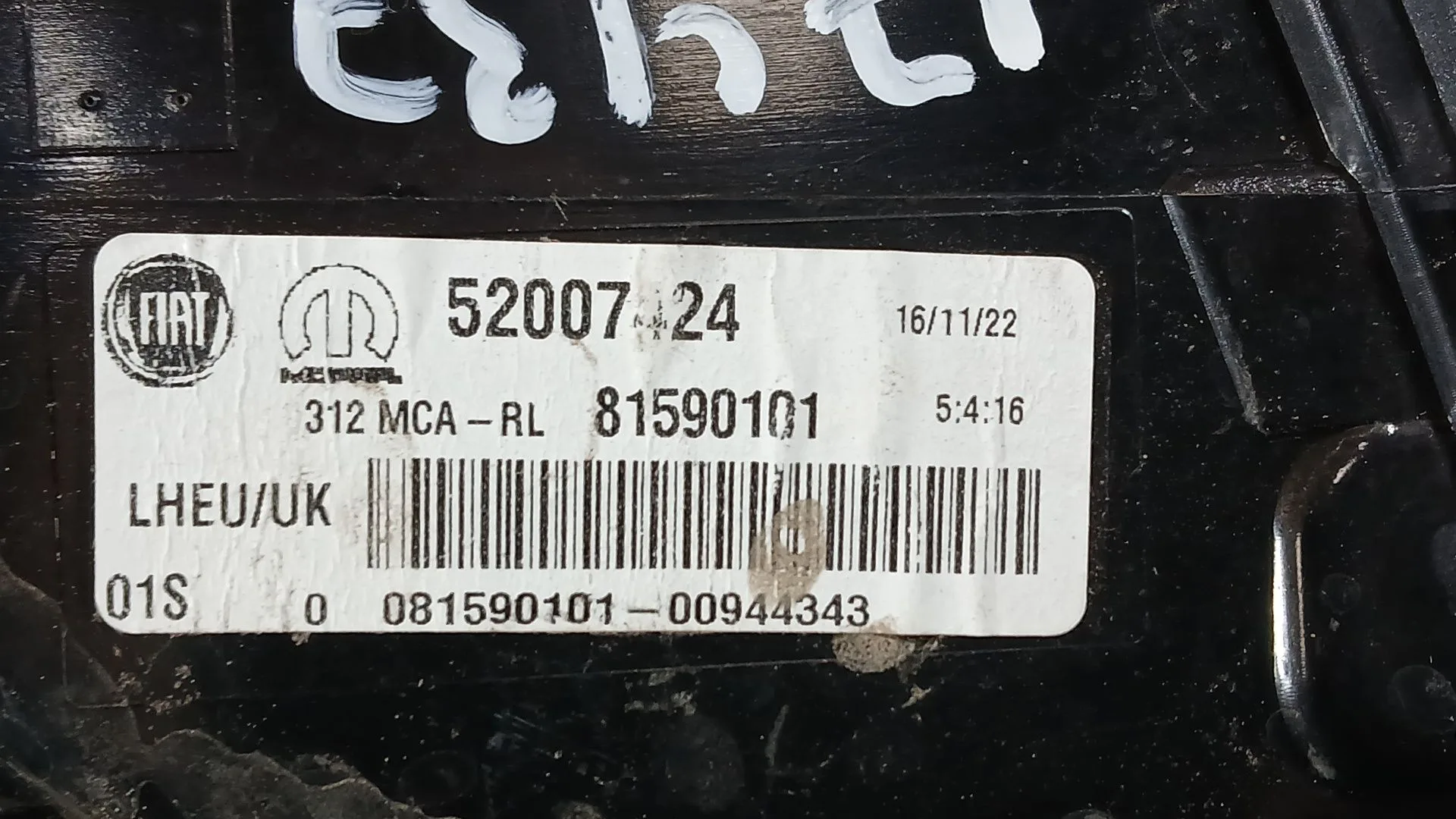 Piloto Trasero Izquierdo para Fiat 500 (312_)