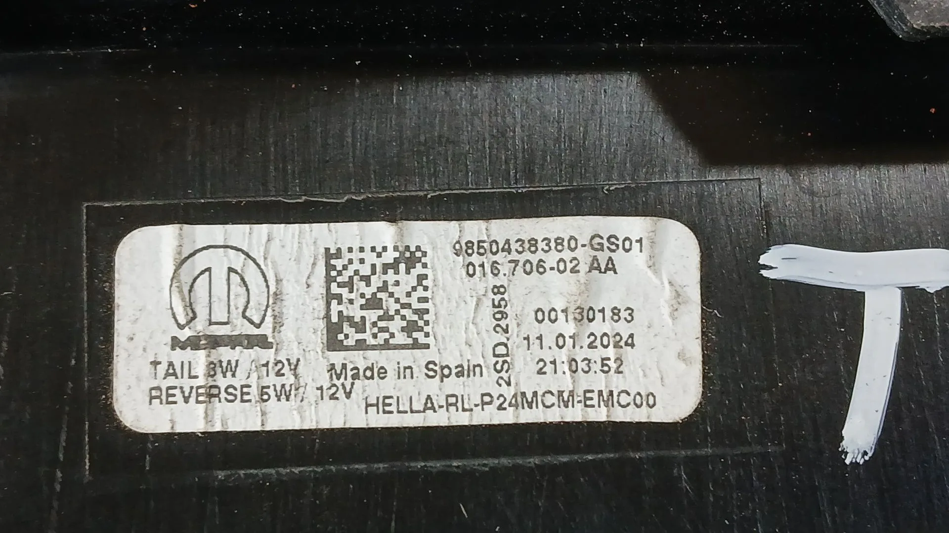 Piloto Trasero Derecho Interior para Peugeot 2008 Ii (Ud_, Us_, Uy_, Uj_, Ur_, Uc_)