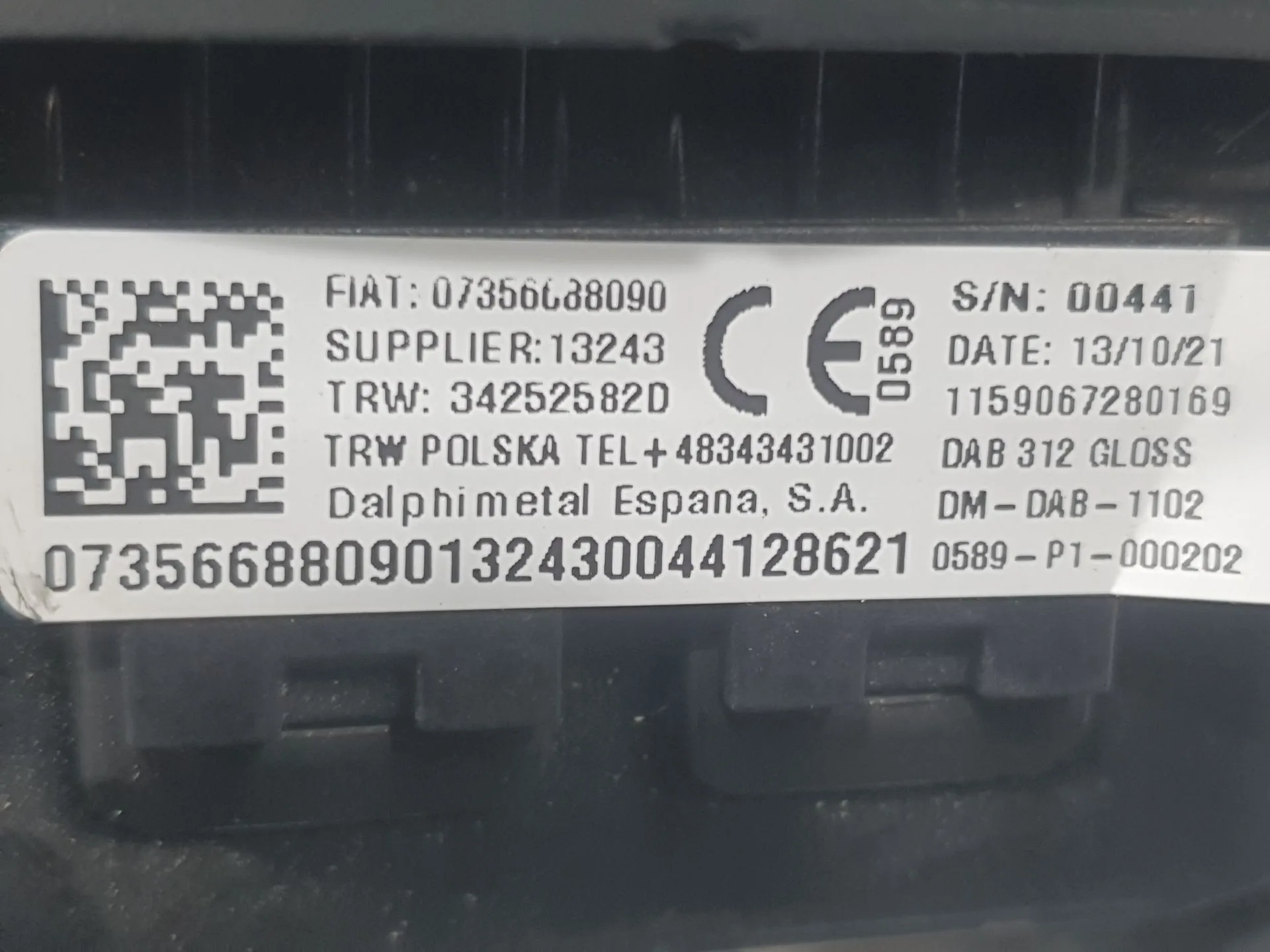 Airbag Delantero Izquierdo para Fiat 500 (312_)