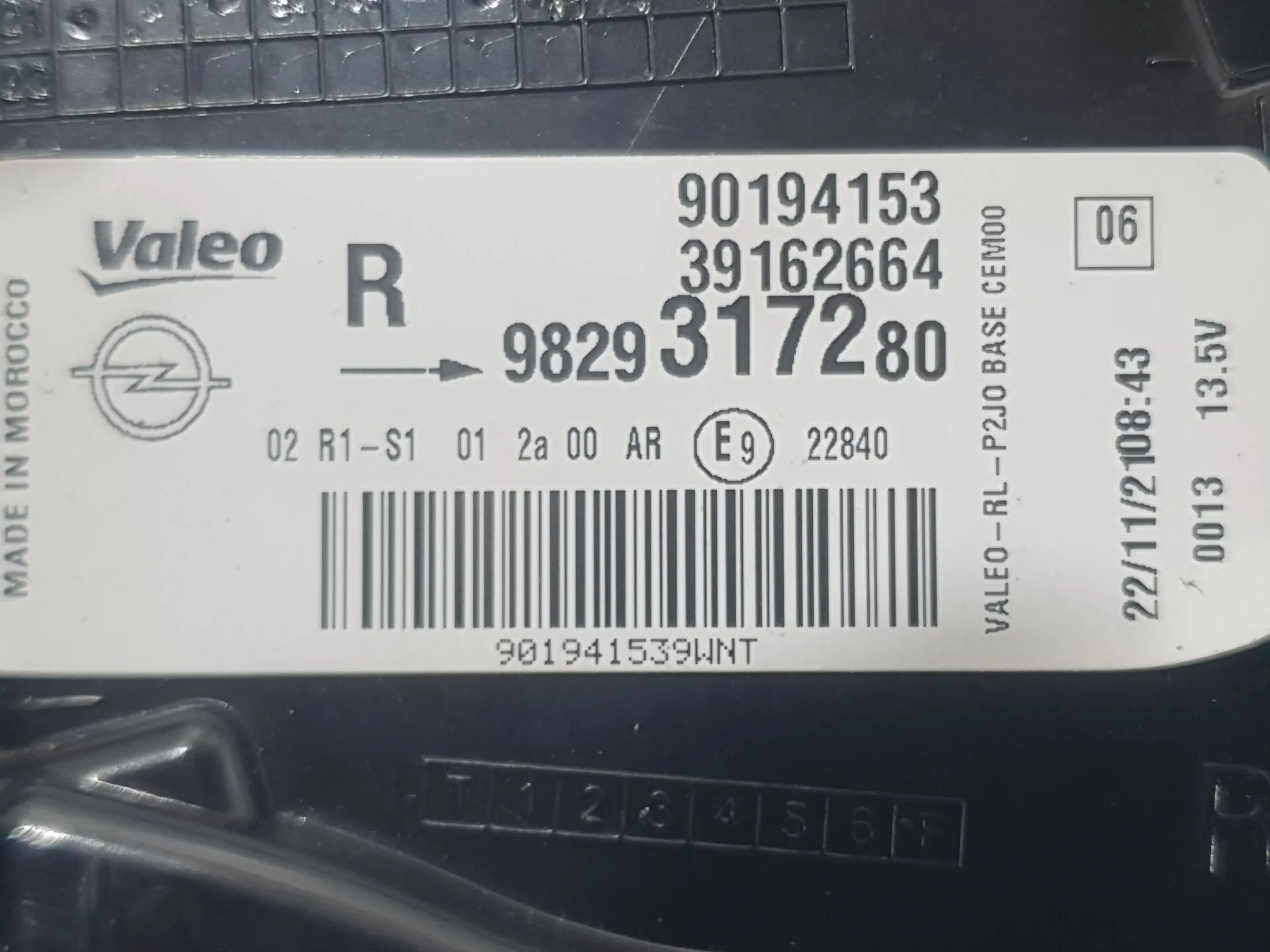 Piloto Trasero Derecho Exterior para Opel Corsa F (P2Jo)