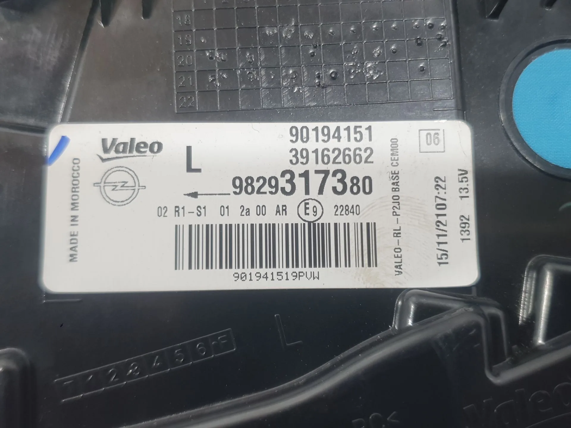 Piloto Trasero Izquierdo Interior para Opel Corsa F (P2Jo)