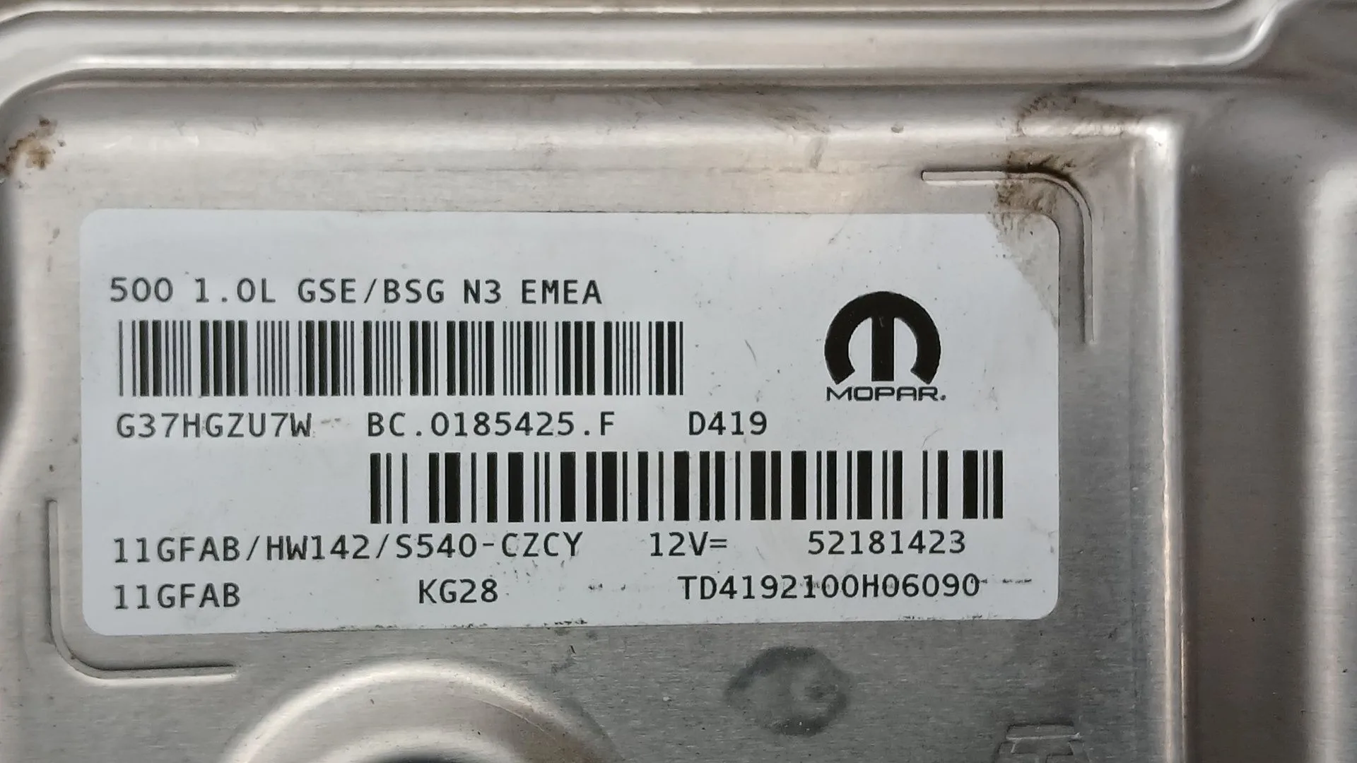 Centralita Motor Uce para Fiat 500 (312_)
