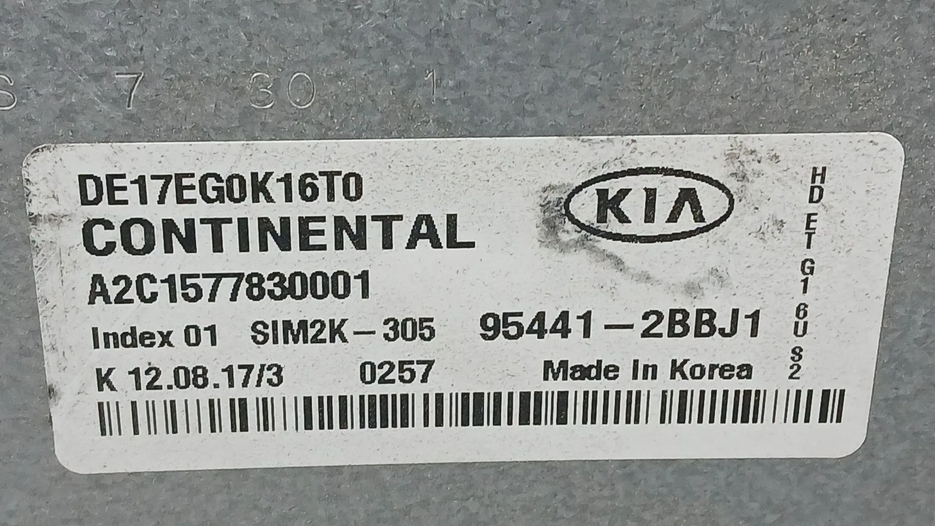 Centralita Motor Uce para Kia Niro I (De)