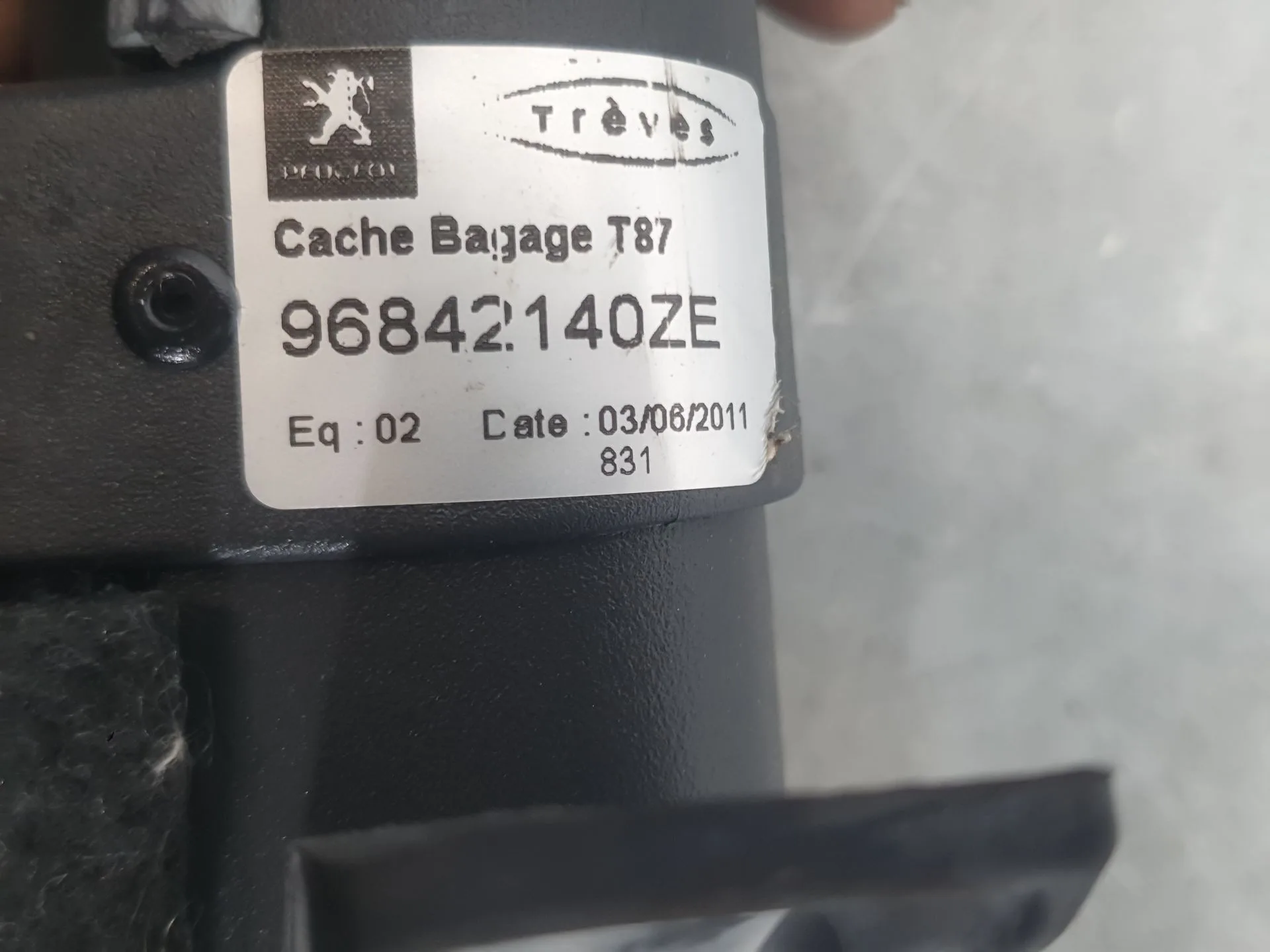 Bandeja Trasera para Peugeot 5008 (0U_, 0E_)