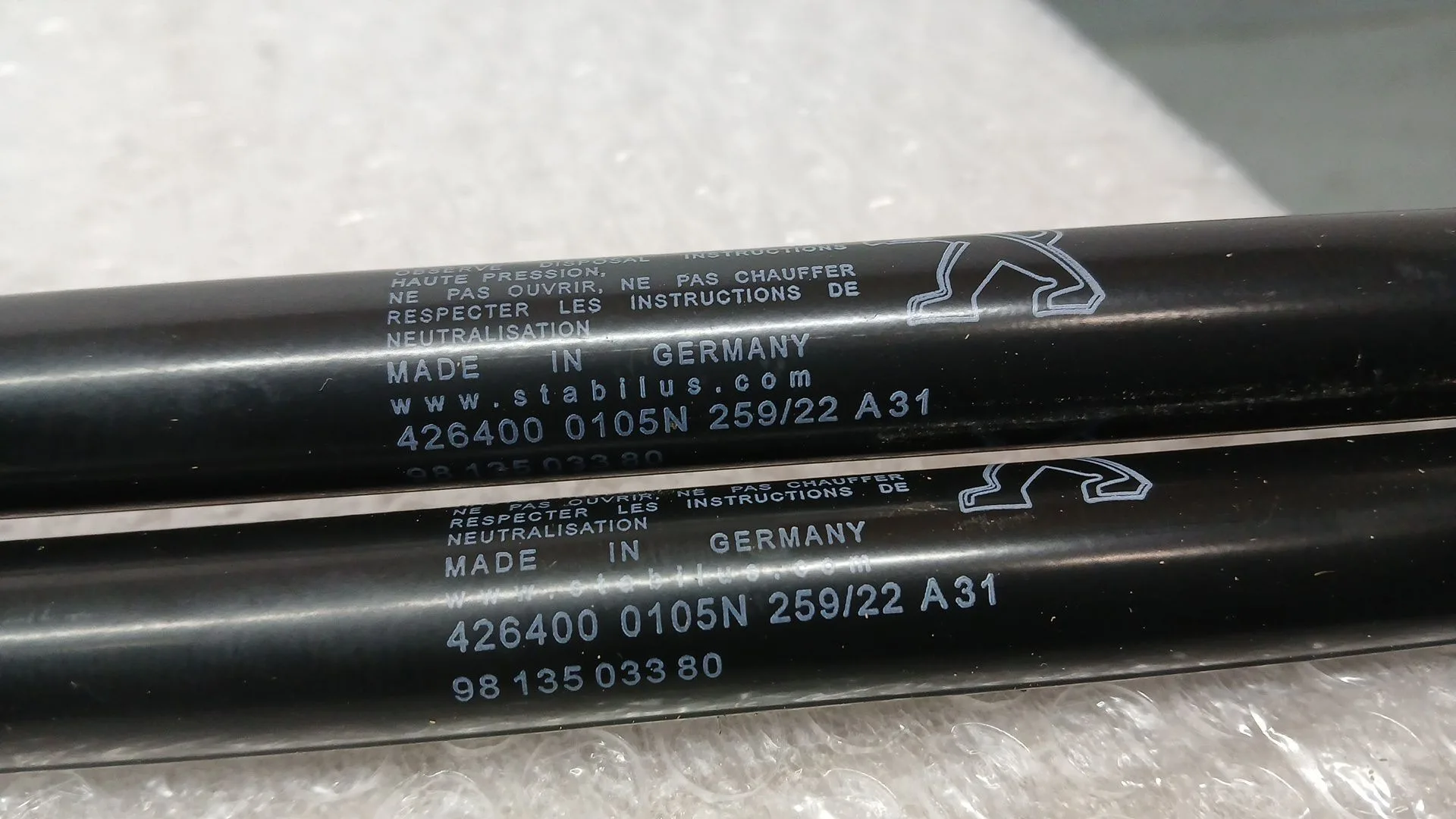 Amortiguadores Capo para Peugeot 508
