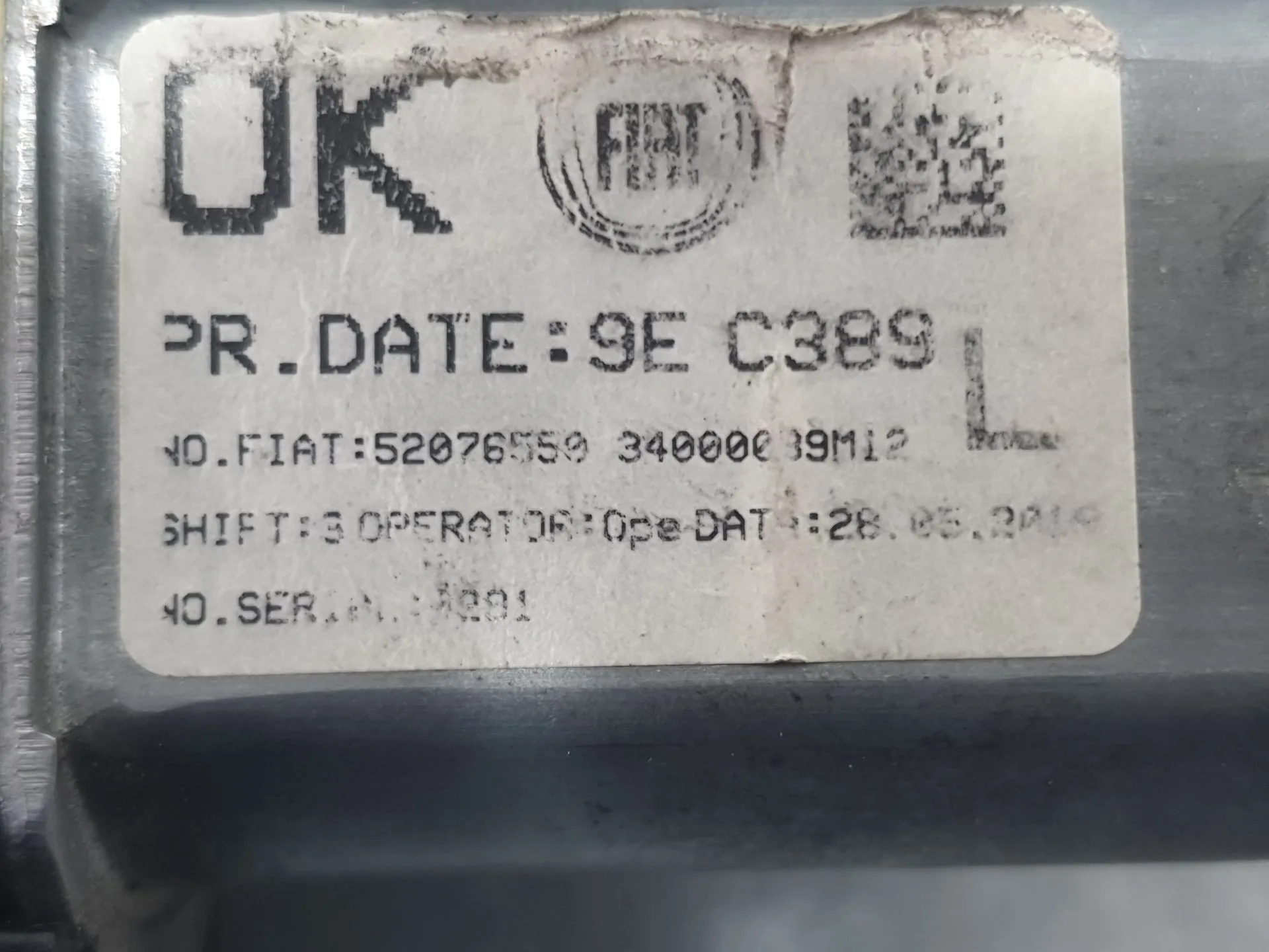 Elevalunas Delantero Izquierdo para Fiat Panda (312_, 319_)