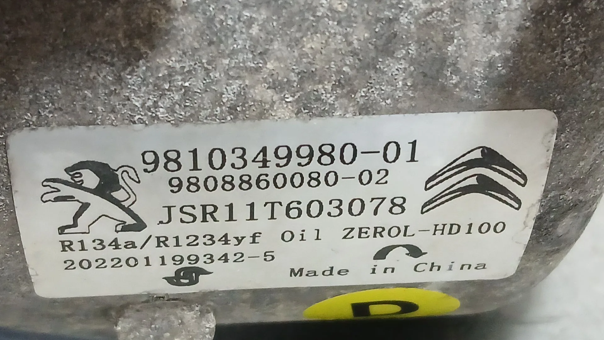 Compresor Aire Acondicionado para Citroën C3 Iii (Sx)