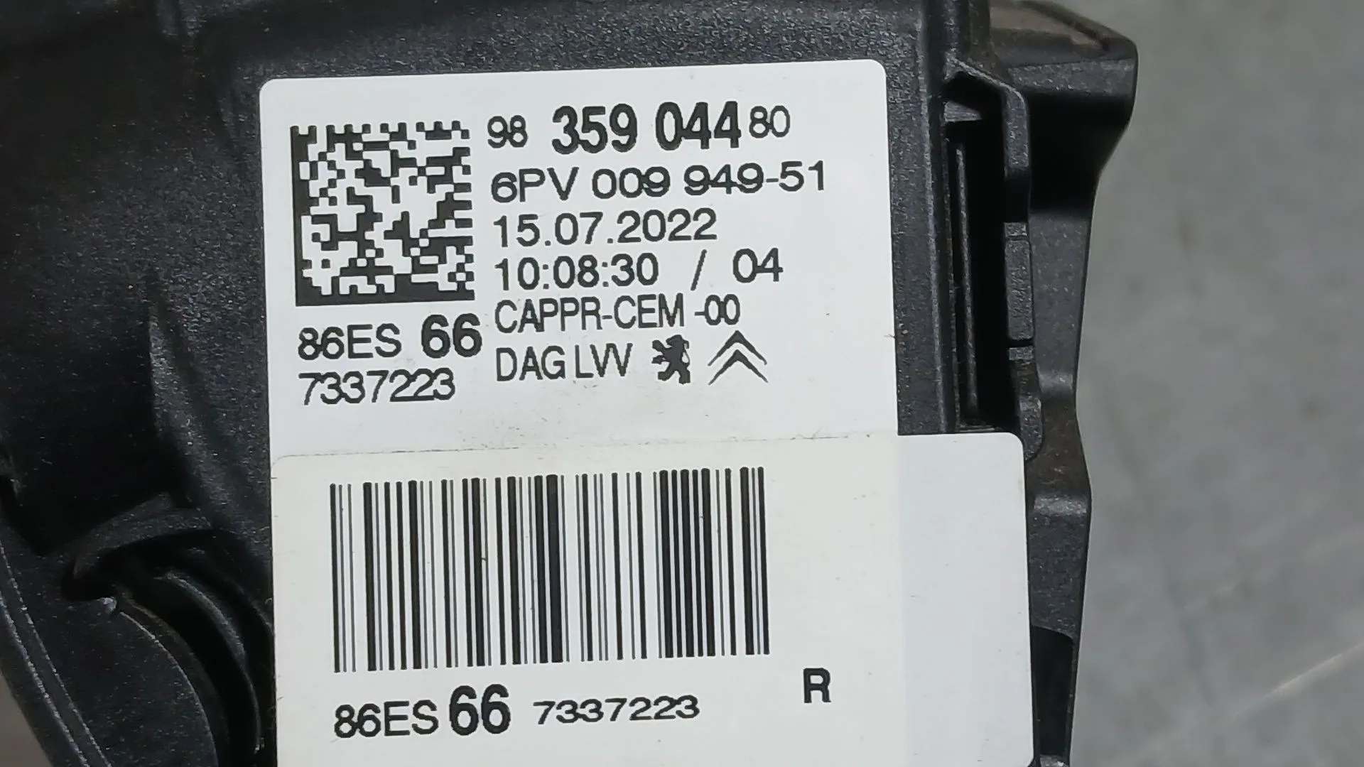 Potenciometro Pedal para Citroën C3 Iii (Sx)