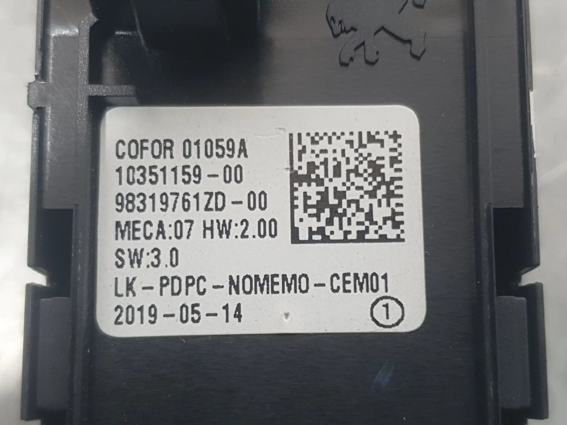 Mando Elevalunas Delantero Izquierdo para Citroën C5 Aircross (Ac_, Aj_, Ar_, A4_)