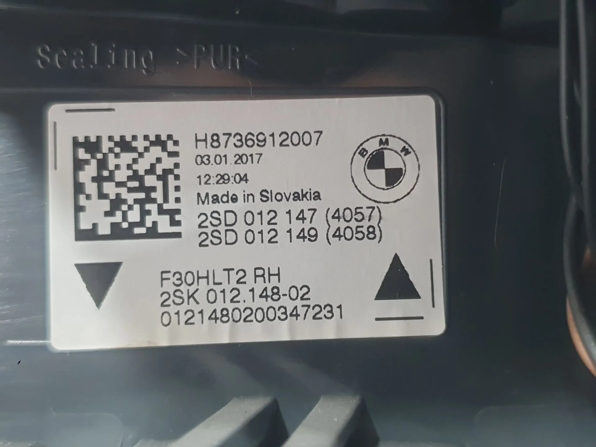 Piloto Trasero Derecho Interior para Bmw 3 (F30, F80)