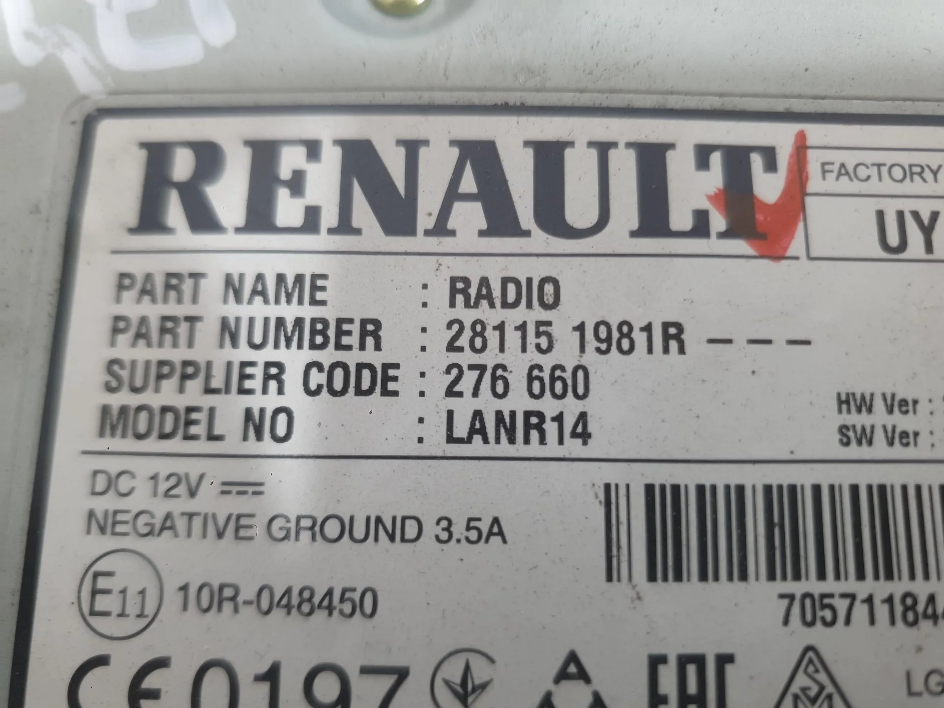 Sistema Audio / Radio para Renault Megane Iv Hatchback (B9A/M/N_)