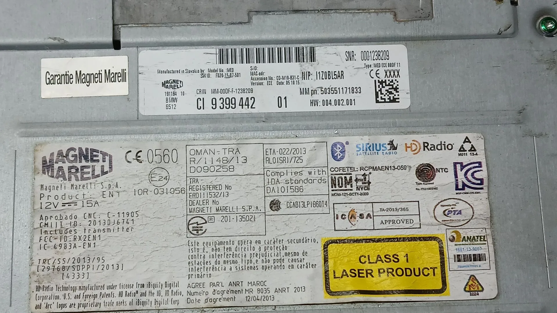 Sistema Audio / Radio Cd para Bmw Serie 2 Gran Tourer (F46)