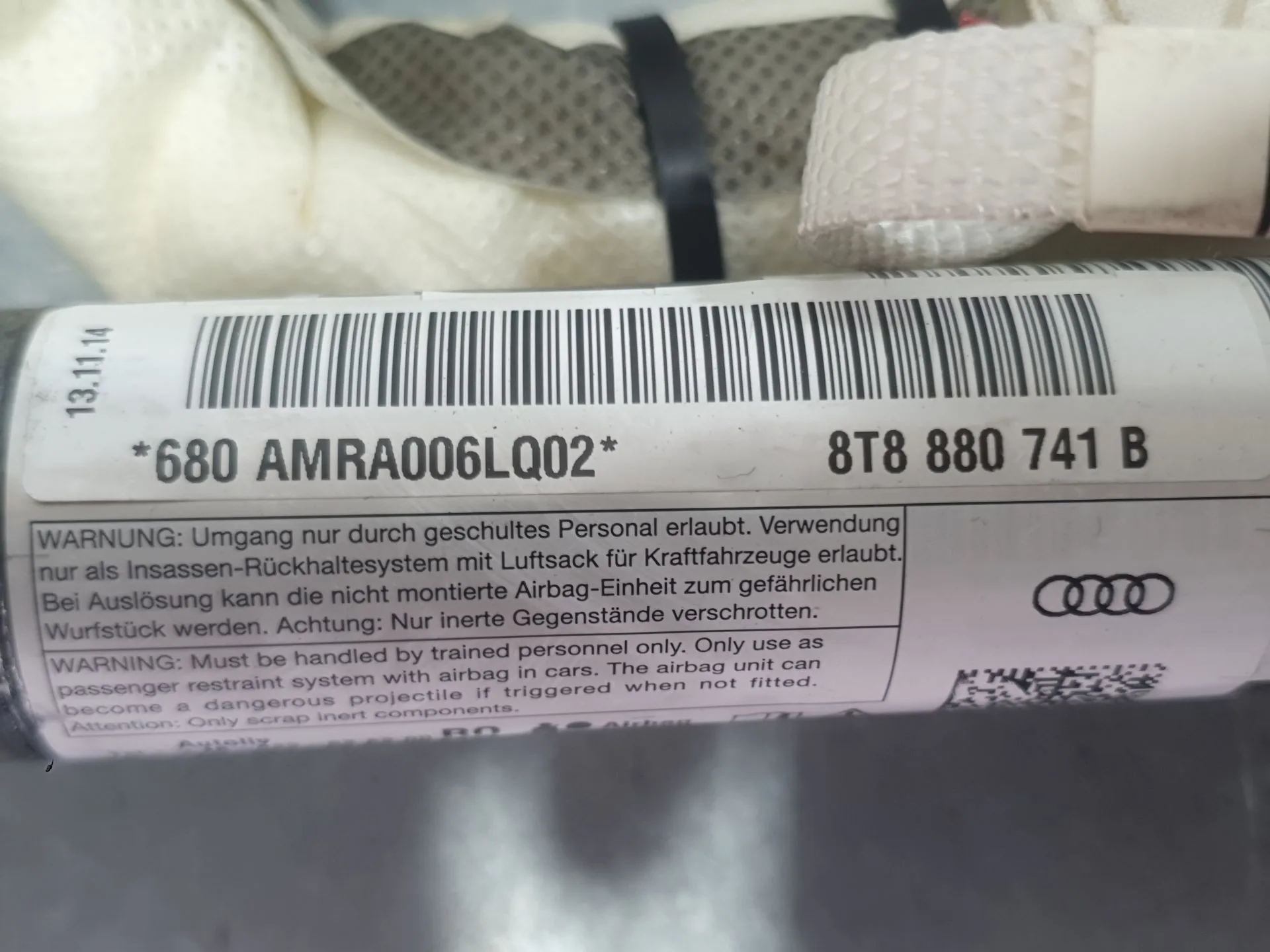 Airbag Cortina Delantero Izquierdo para Audi A5 Sportback (8Ta)