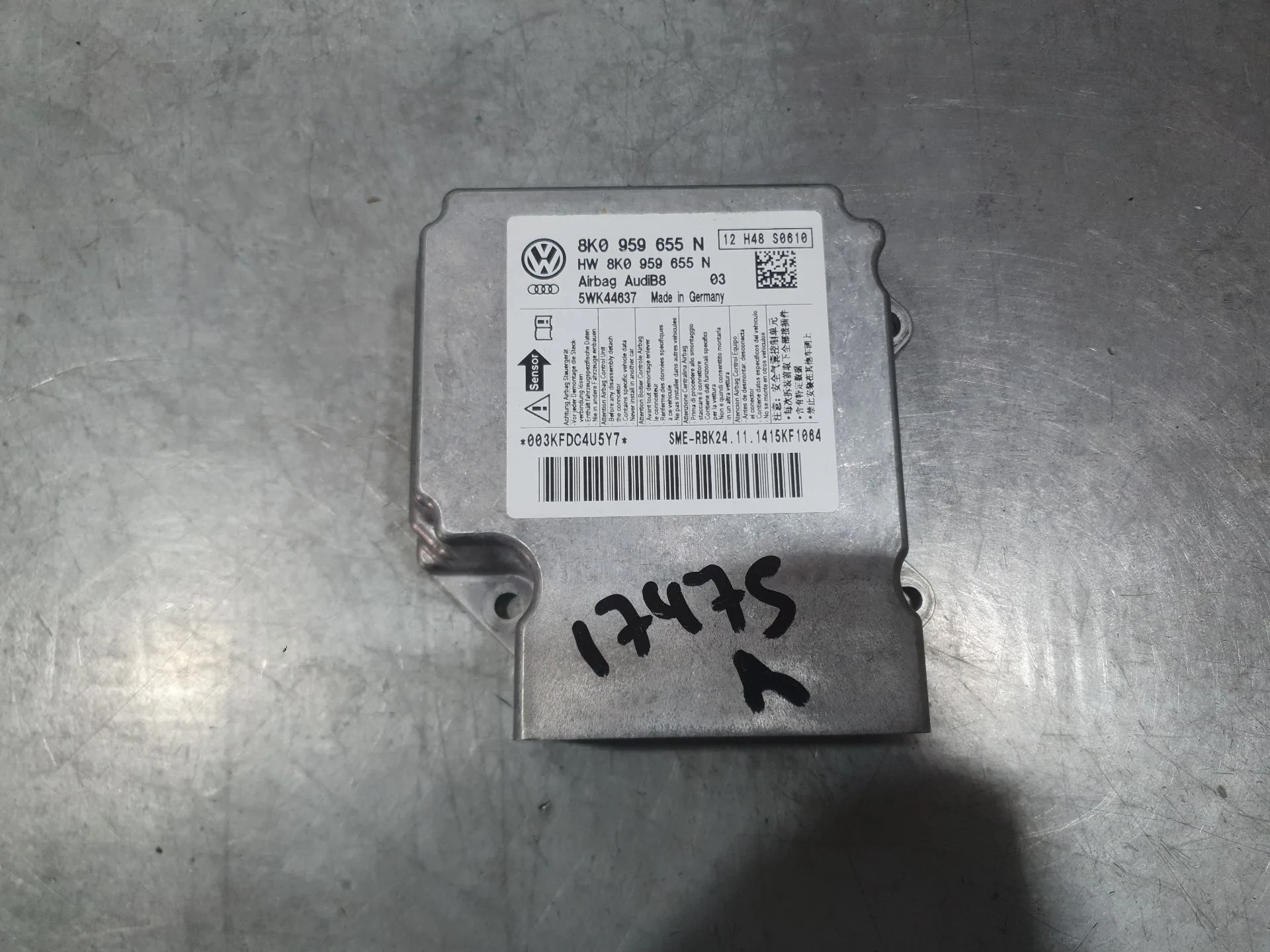Kit Airbag para Audi A5 Sportback (8Ta)