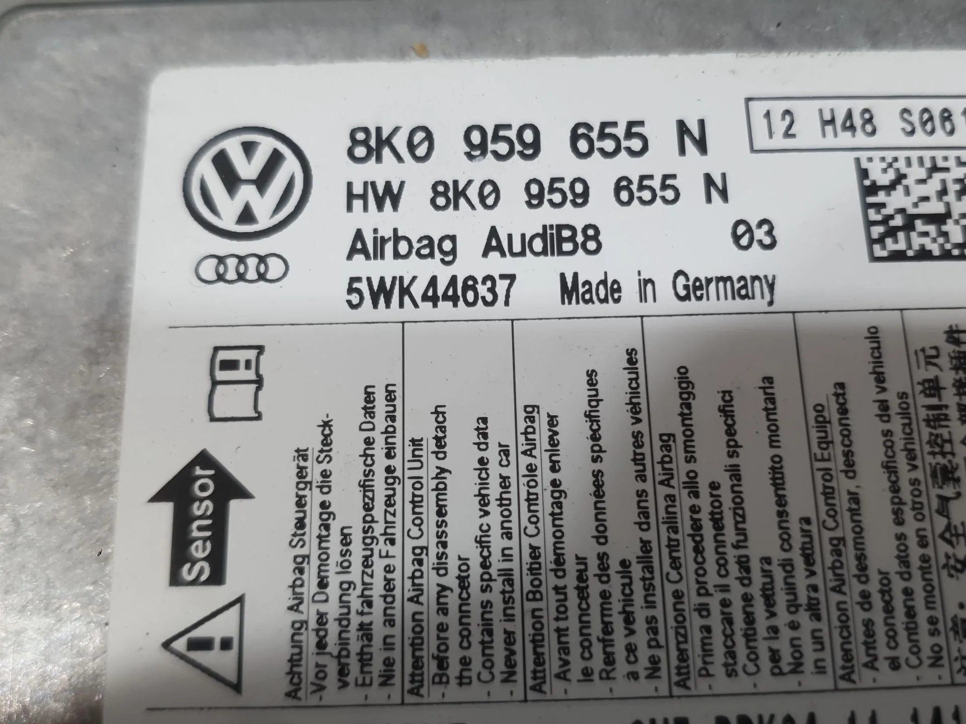 Kit Airbag para Audi A5 Sportback (8Ta)