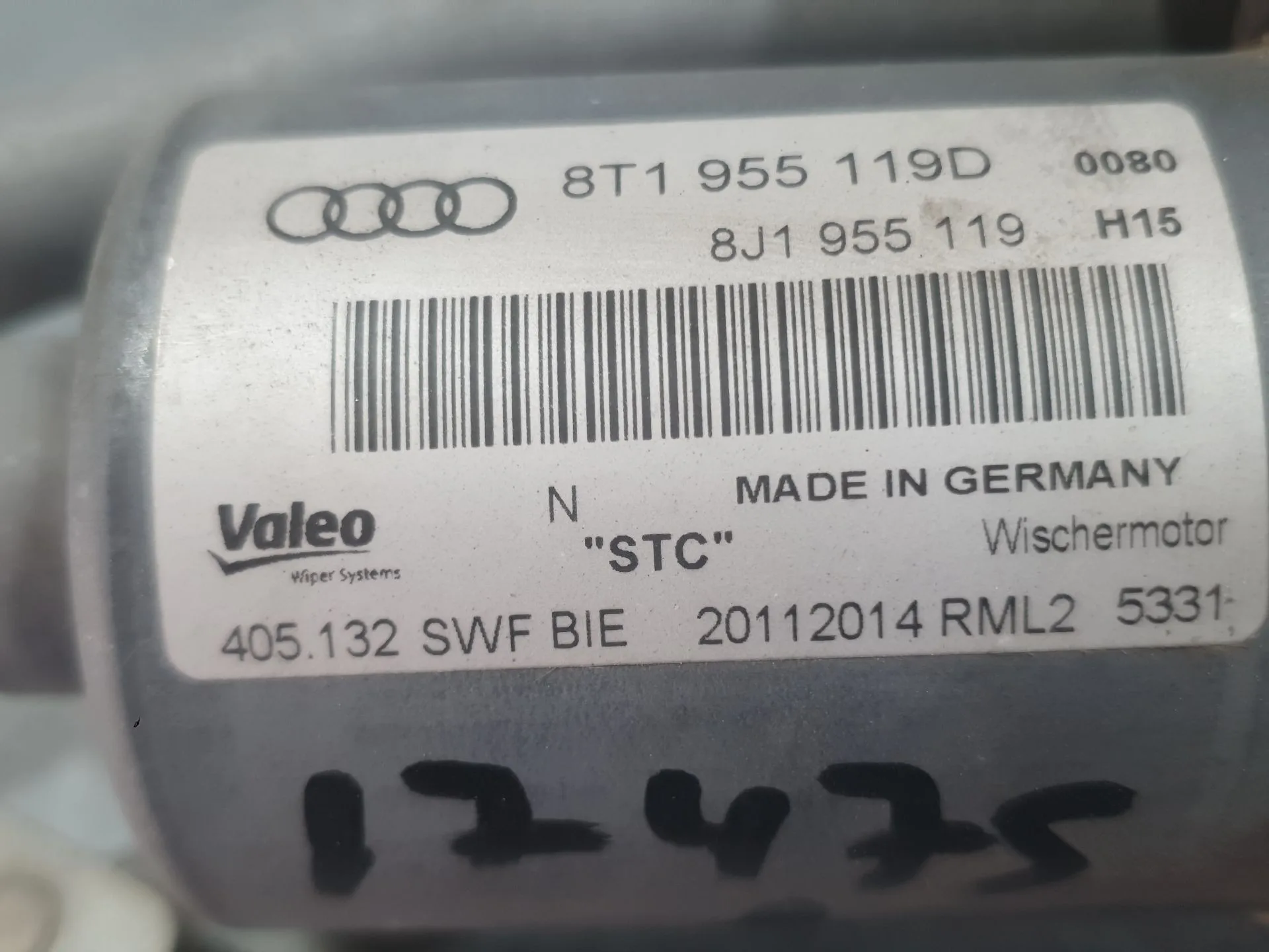Motor Limpia Delantero para Audi A5 Sportback (8Ta)