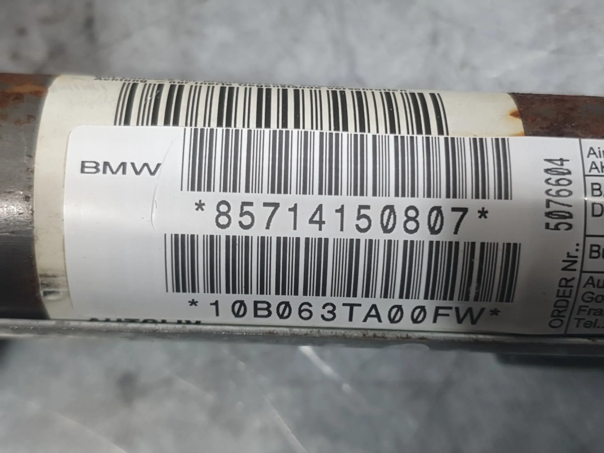 Airbag Cortina Delantero Derecho para Bmw X5 (E70)
