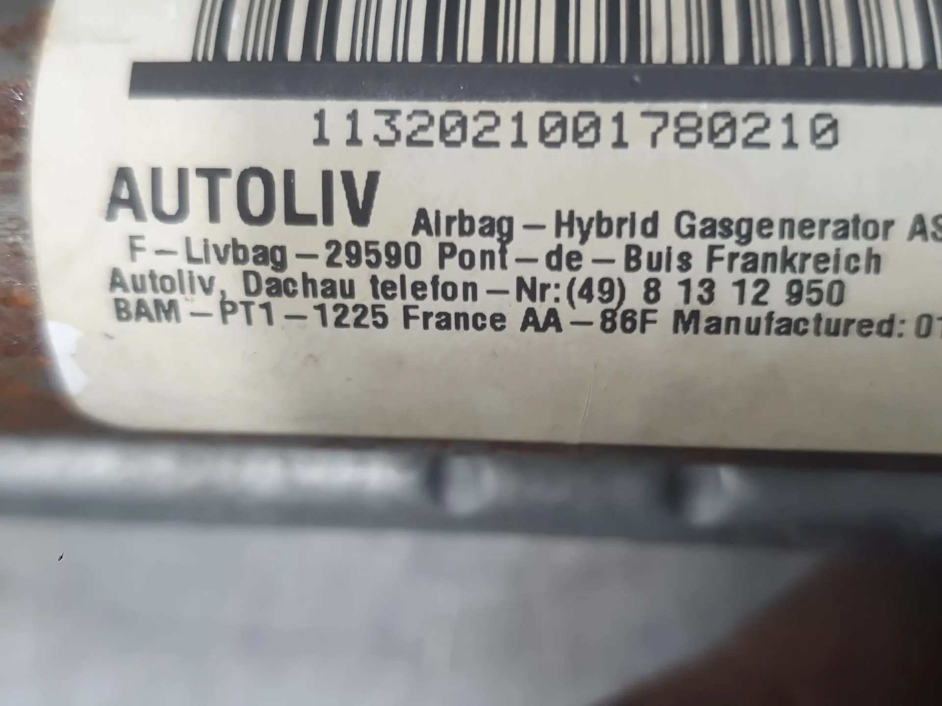 Airbag Cortina Delantero Izquierdo para Bmw X5 (E70)