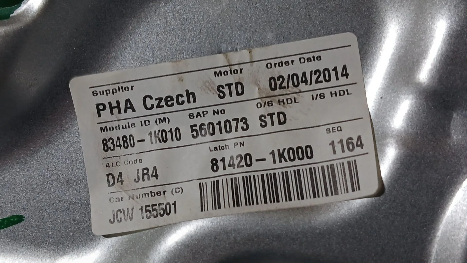 Elevalunas Trasero Derecho para Hyundai Ix20 (Jc)