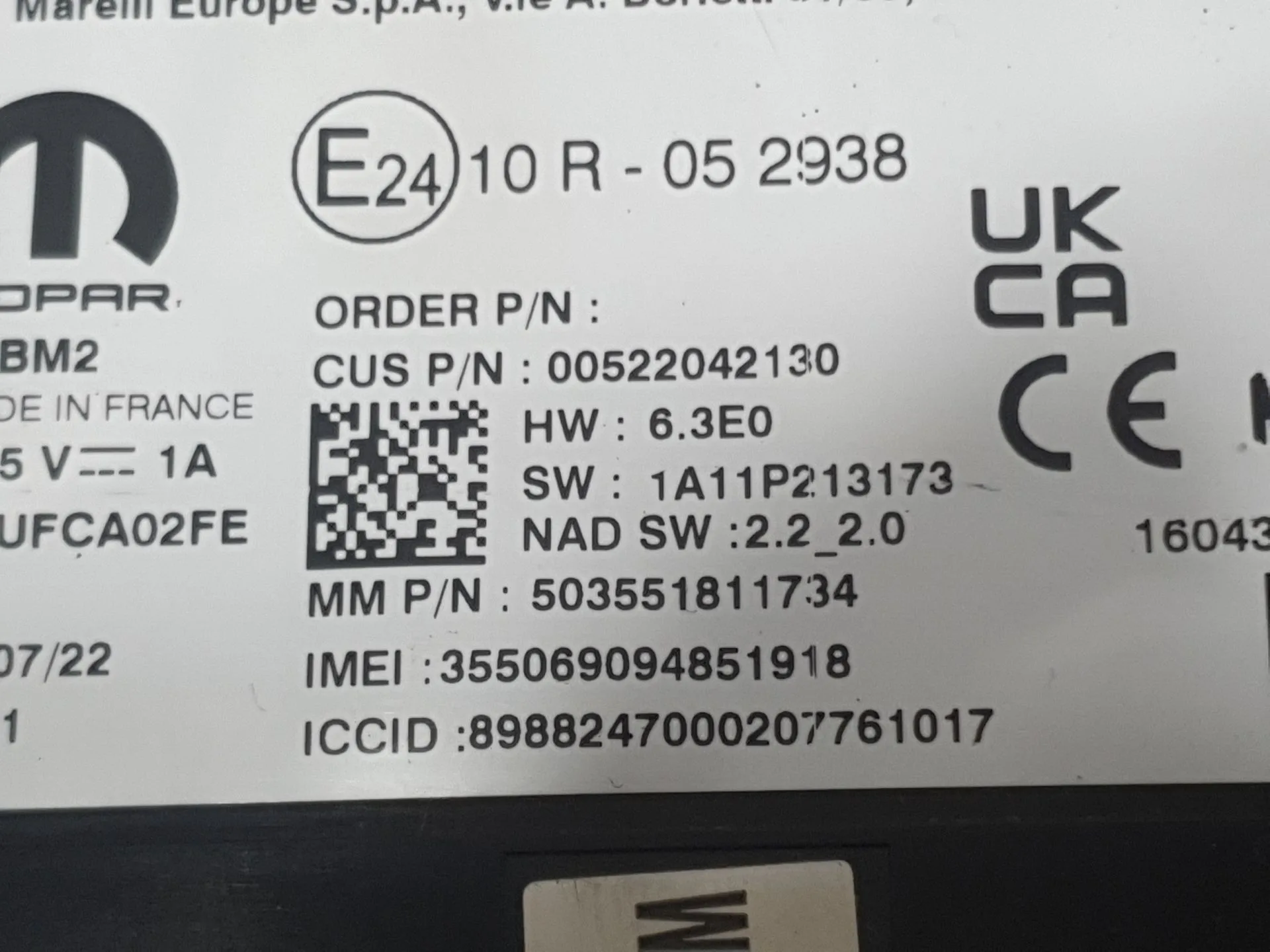 Modulo Electronico para Fiat 500 E