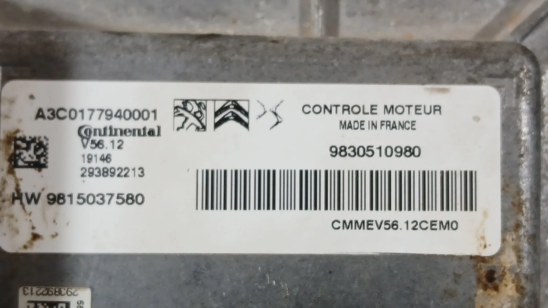Centralita Motor Uce para Citroën C3 Iii (Sx)
