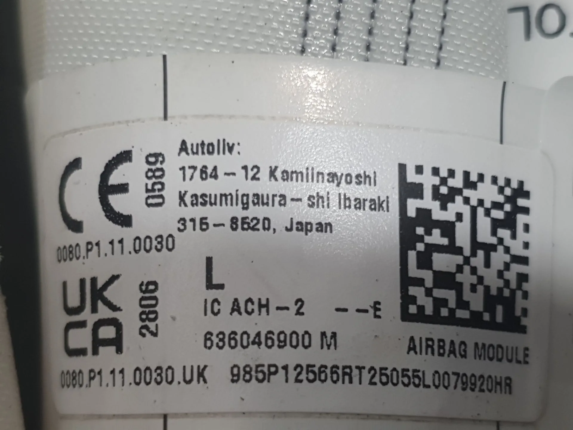Airbag Cortina Delantero Izquierdo para Mitsubishi Colt