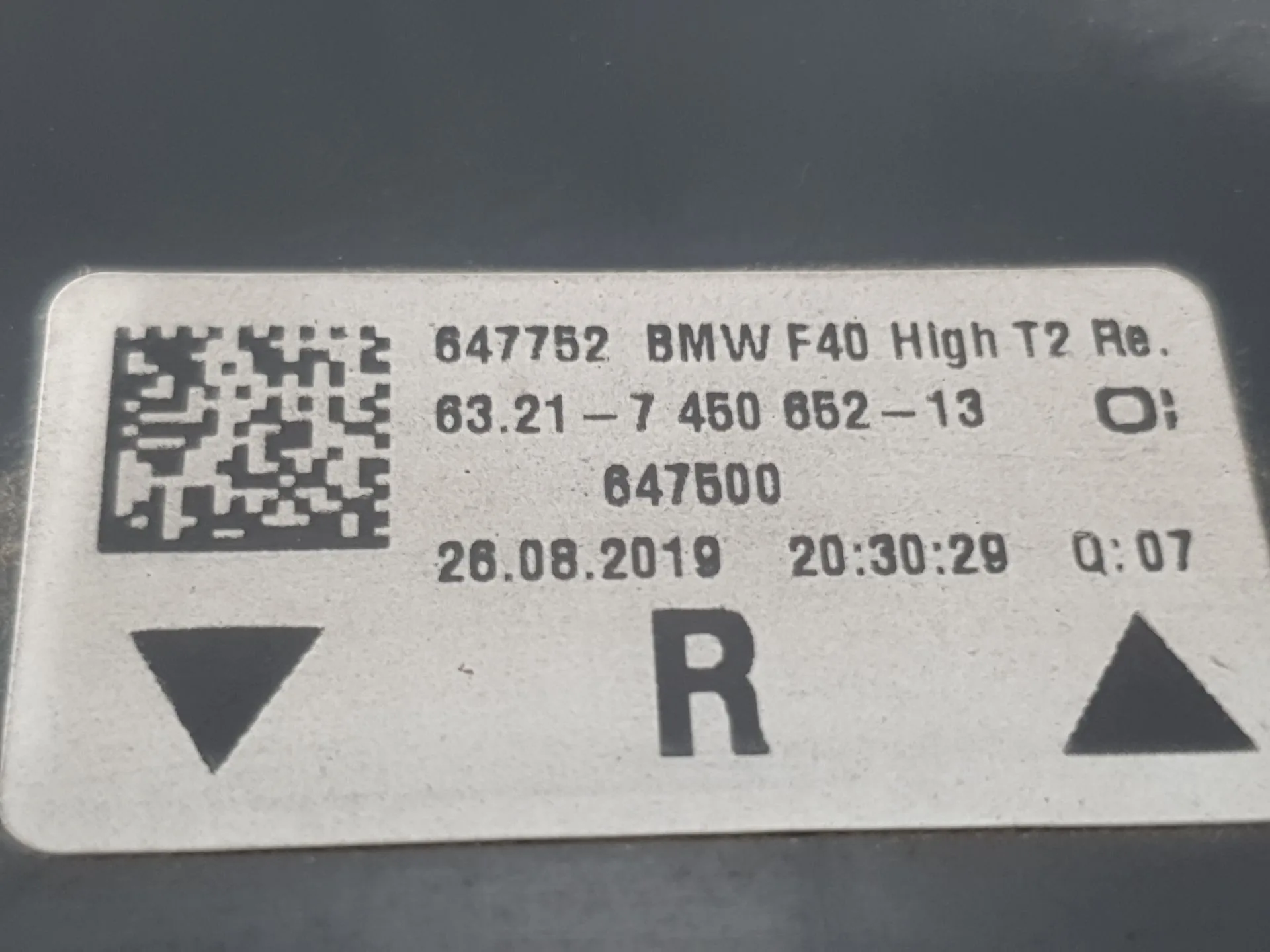 Piloto Trasero Derecho Interior para Bmw 1 (F40)