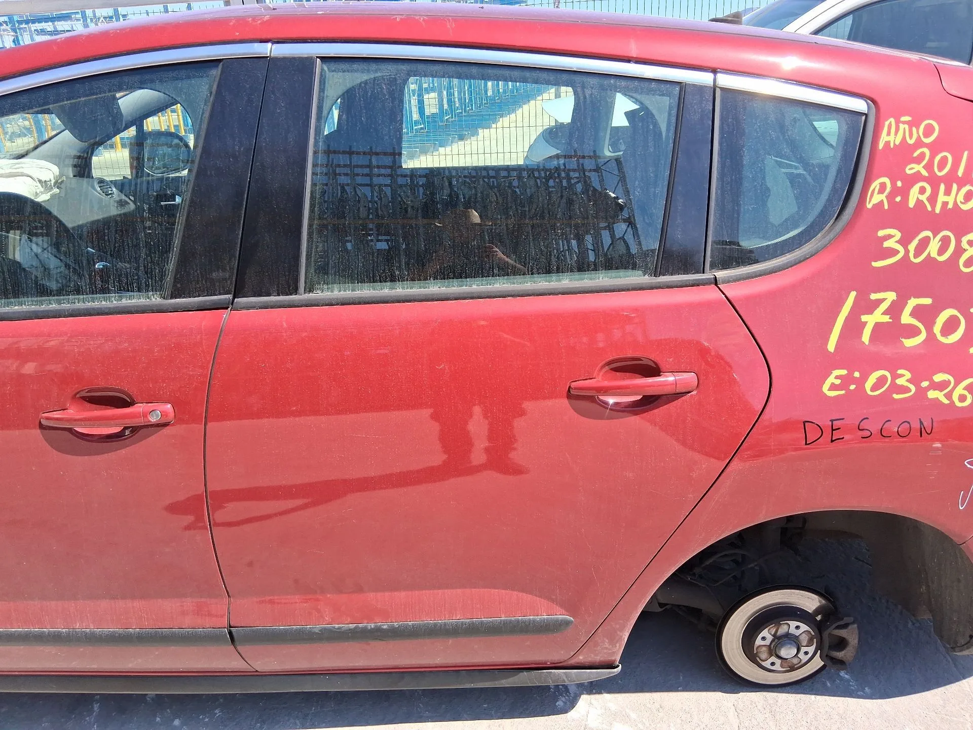 Puerta Trasera Izquierda para Peugeot 3008 I Monospace (0U_)