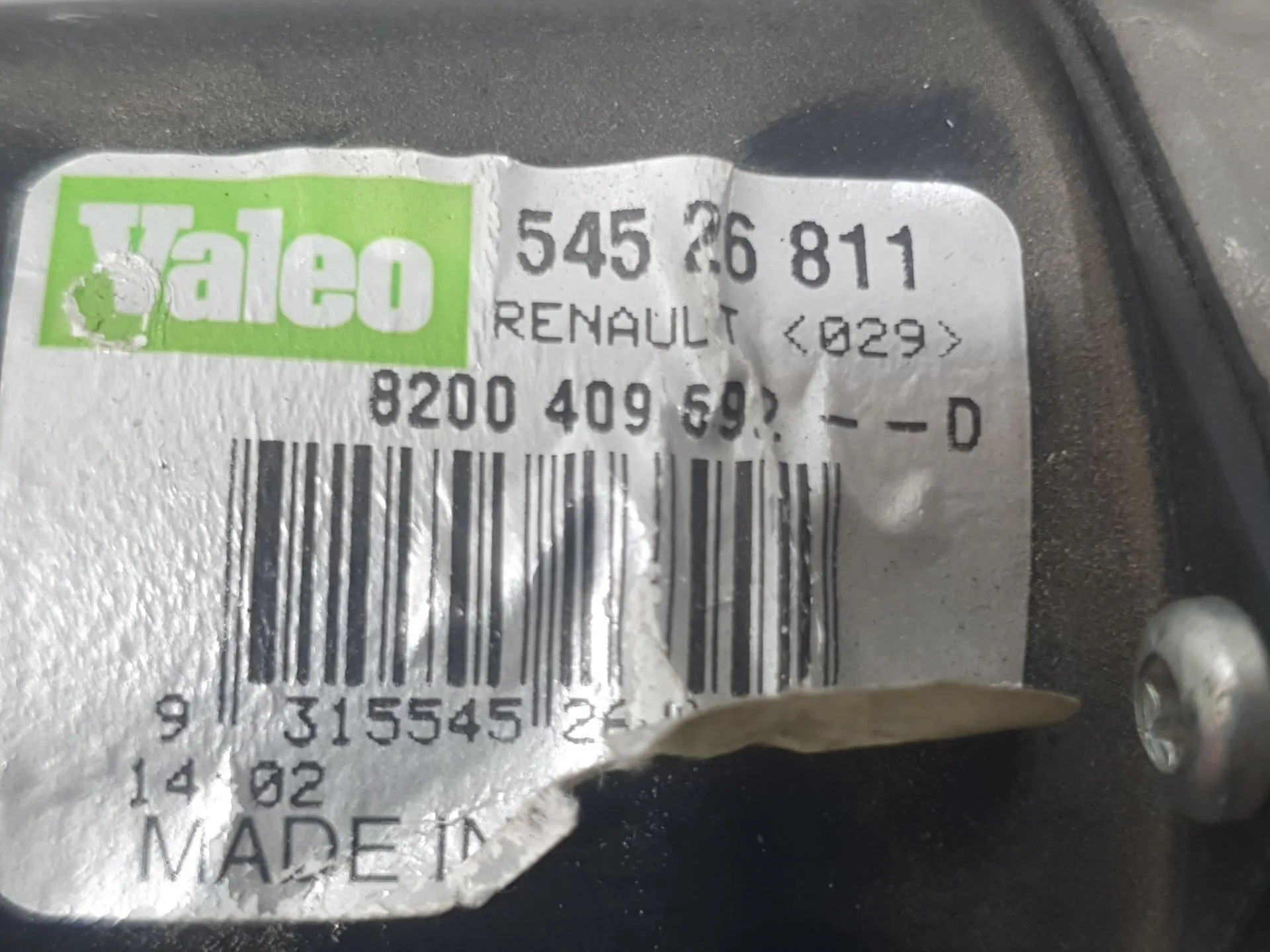 Motor Limpia Delantero para Renault Kangoo Express (Fw0/1_)