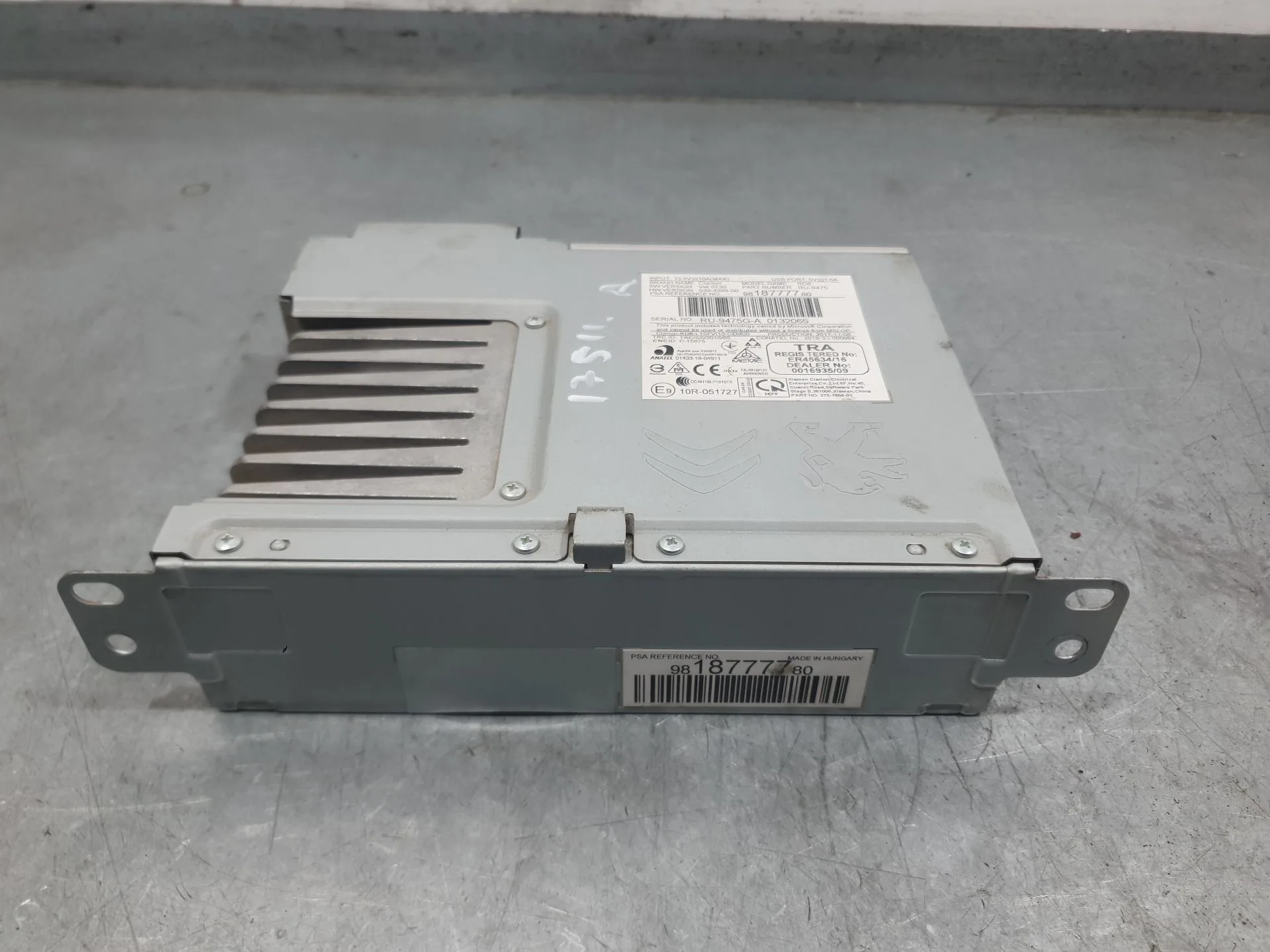 Sistema Audio / Radio para Citroën Jumpy Iii Furgoneta (V_)