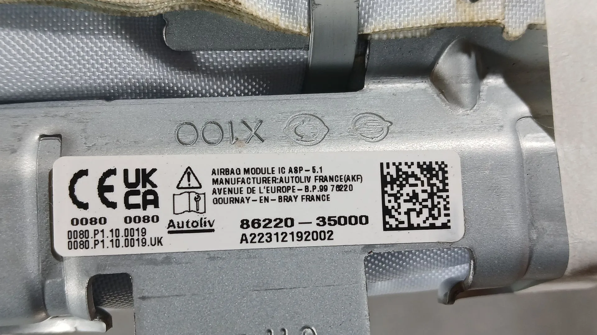 Airbag Cortina Delantero Derecho para Ssangyong Tivoli