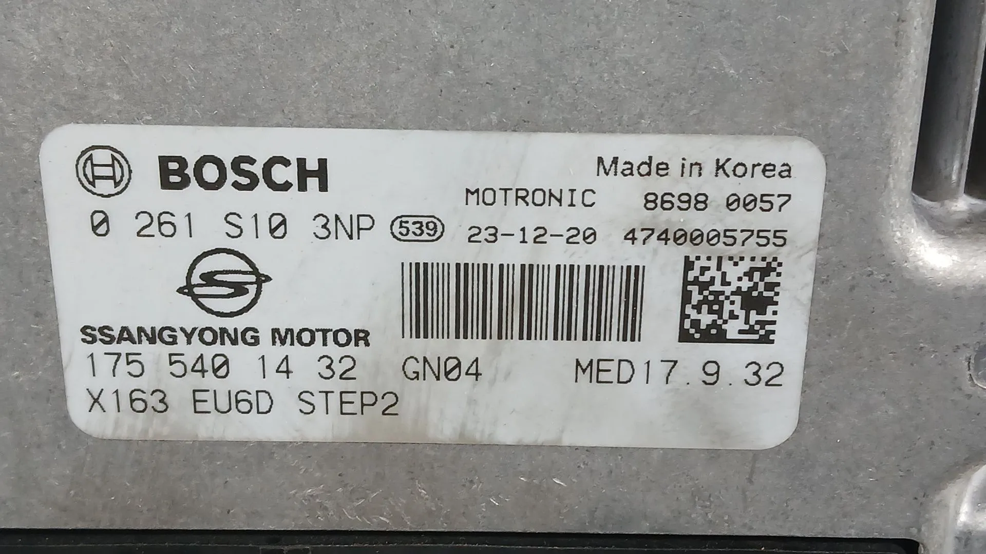 Centralita Motor Uce para Ssangyong Tivoli