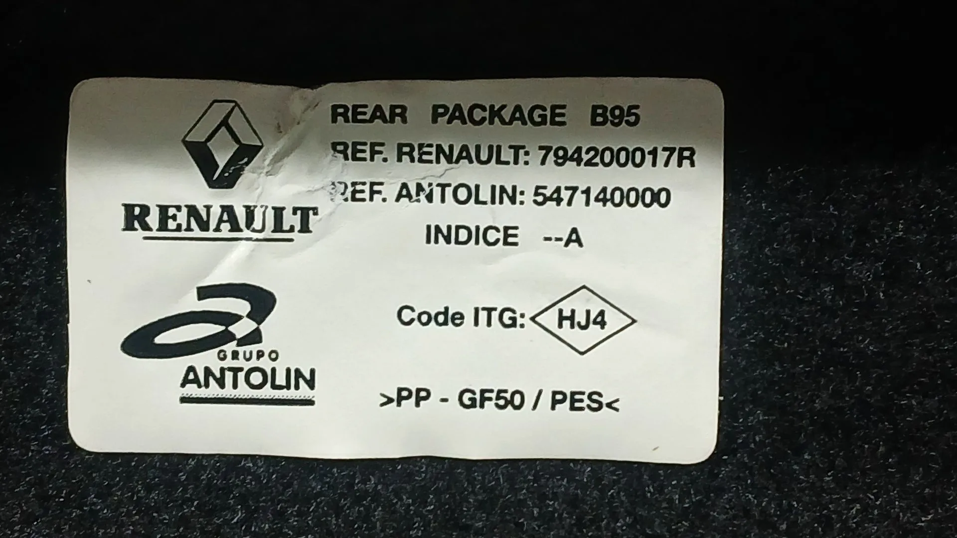 Bandeja Trasera para Renault Megane Iii Hatchback (Bz0/1_, B3_)