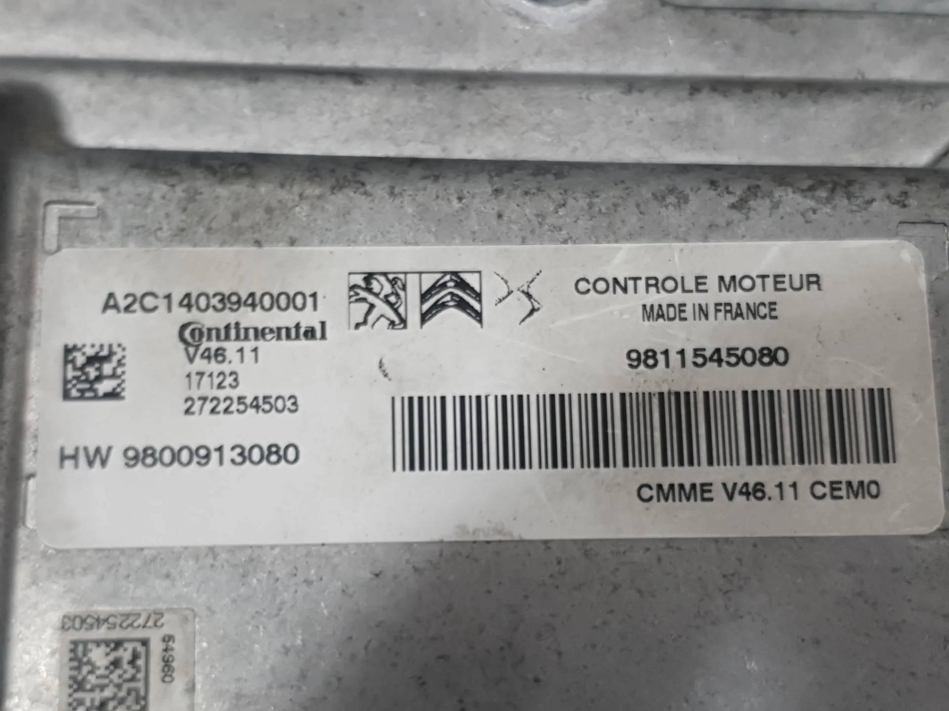 Centralita Motor Uce para Citroën C-Elysee (Dd_)