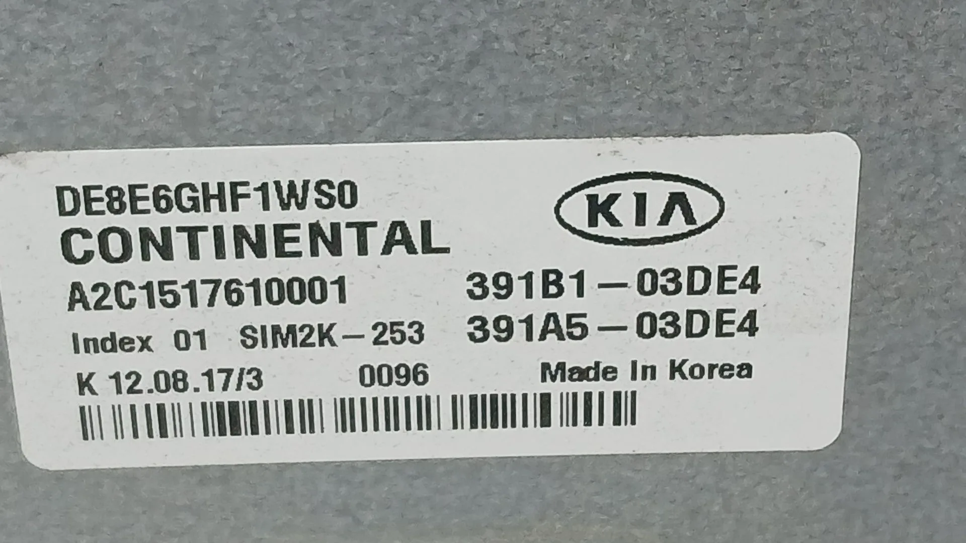 Centralita Motor Uce para Kia Niro I (De)