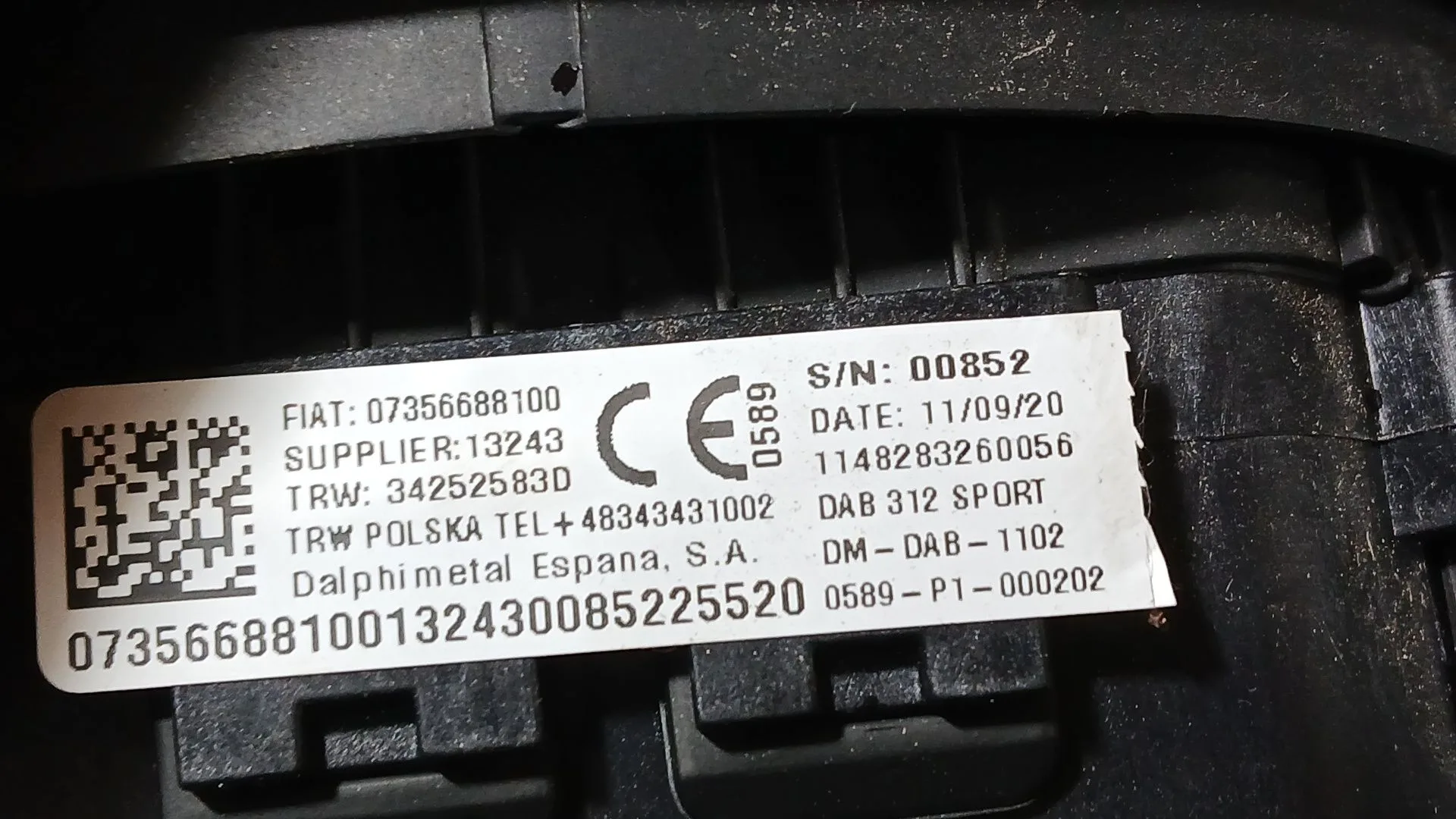 Kit Airbag para Fiat 500 (312_)