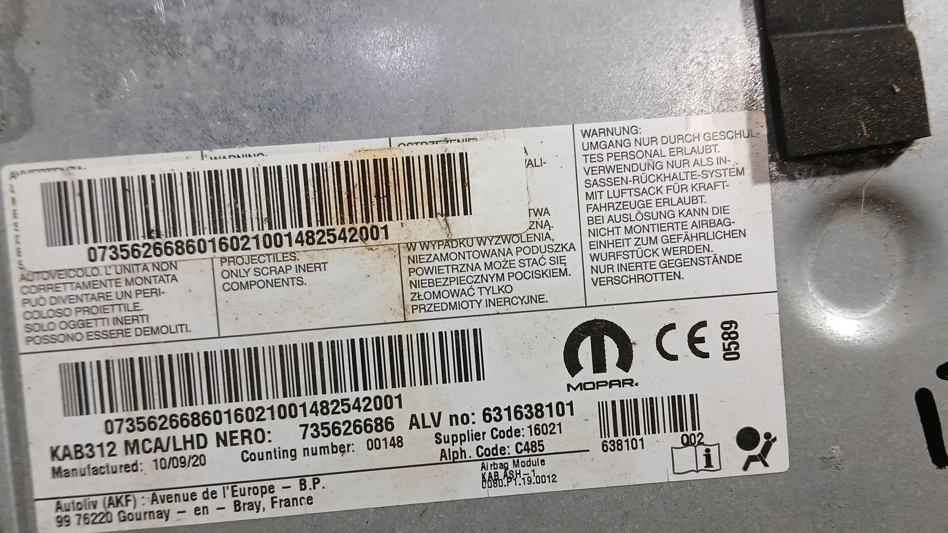 Kit Airbag para Fiat 500 (312_)