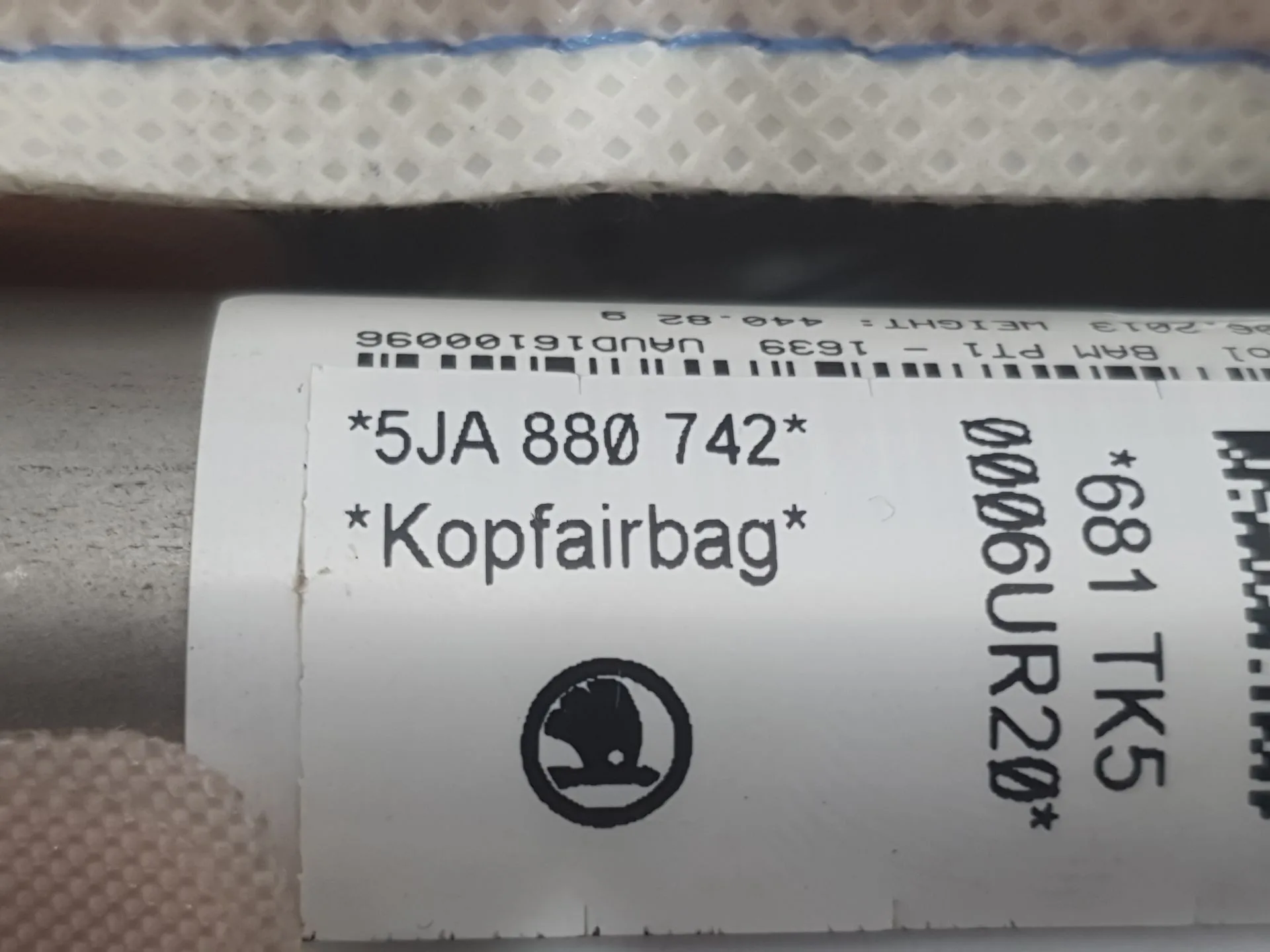Airbag Cortina Delantero Derecho para Seat Toledo Iv (Kg3)