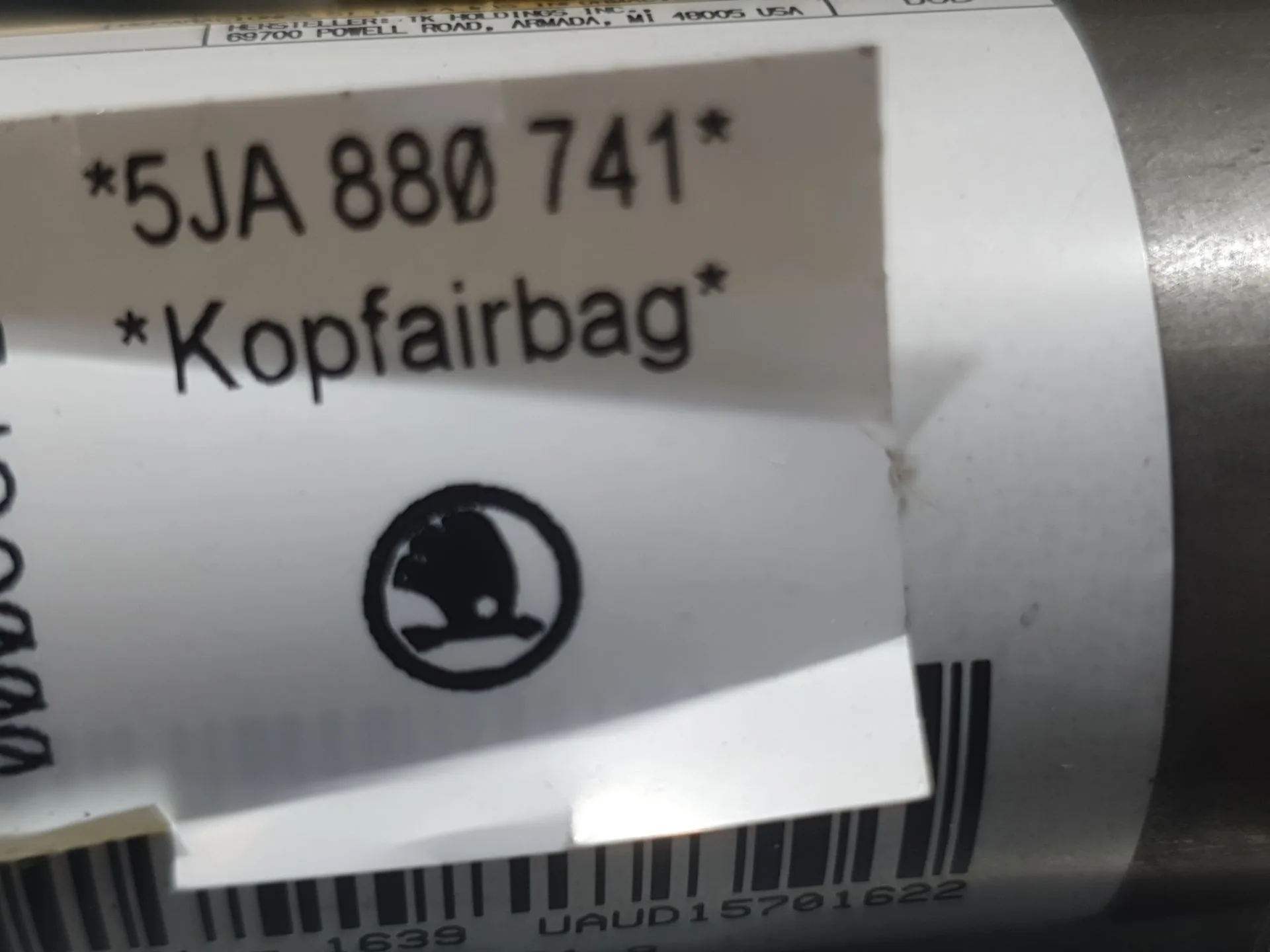 Airbag Cortina Delantero Izquierdo para Seat Toledo Iv (Kg3)