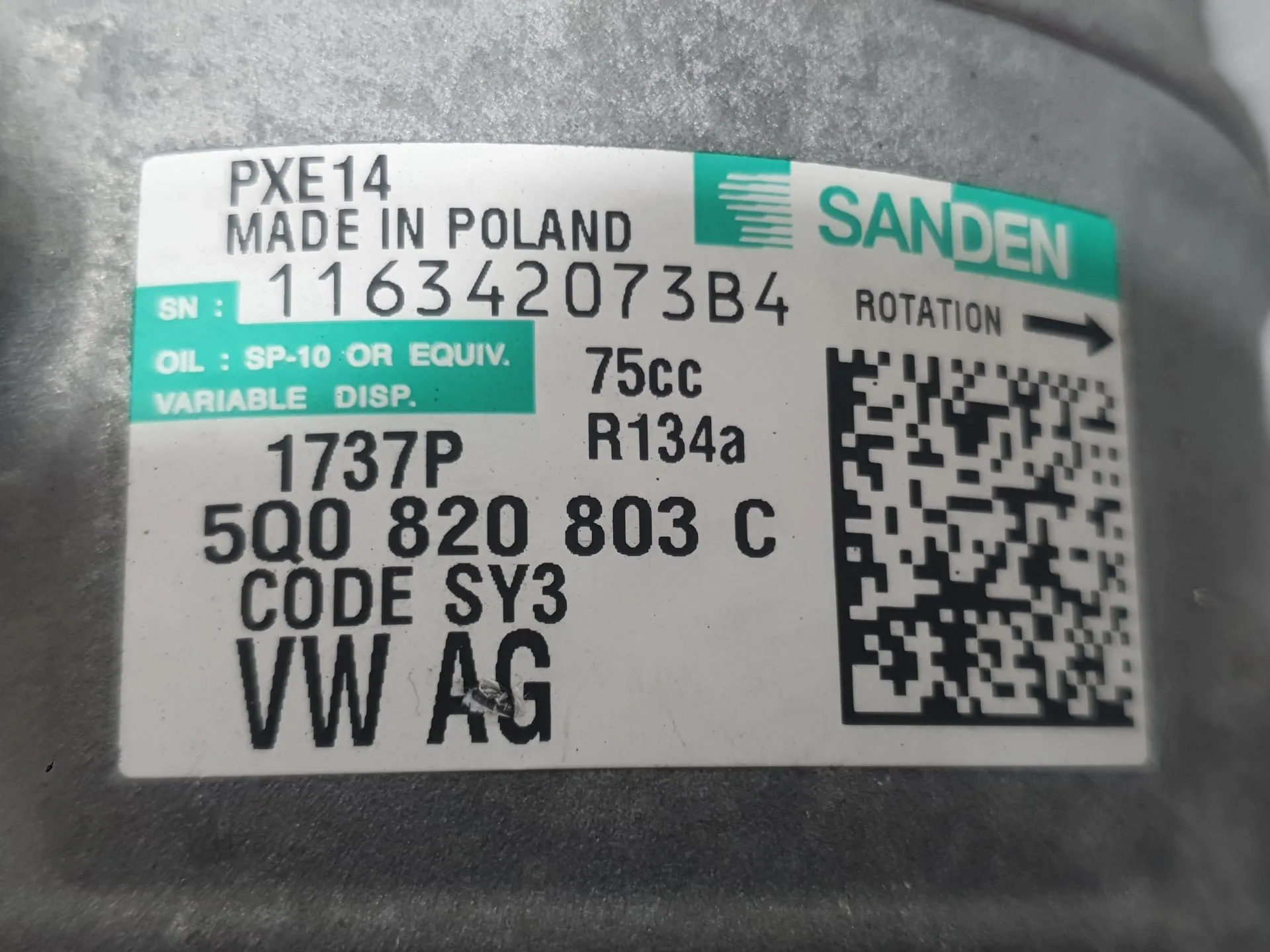 Compresor Aire Acondicionado para Seat Toledo Iv (Kg3)