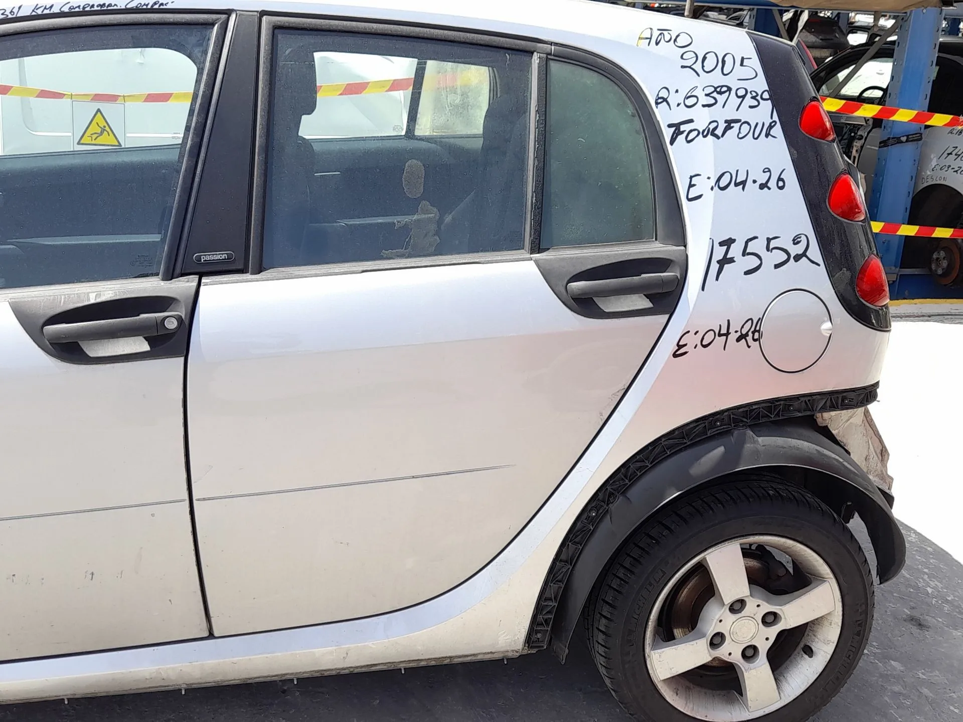 Puerta Trasera Izquierda para Smart Forfour (454)