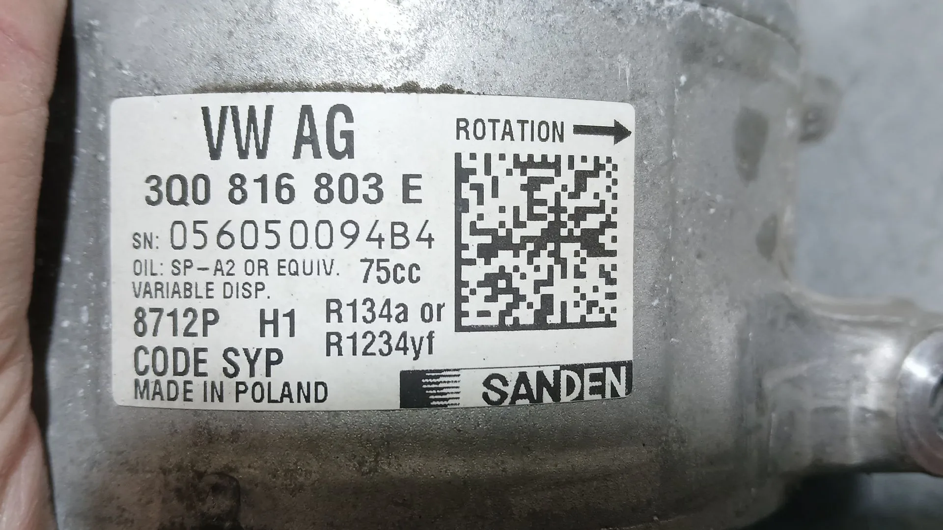 Compresor Aire Acondicionado para Skoda Fabia Iv (Pj3)