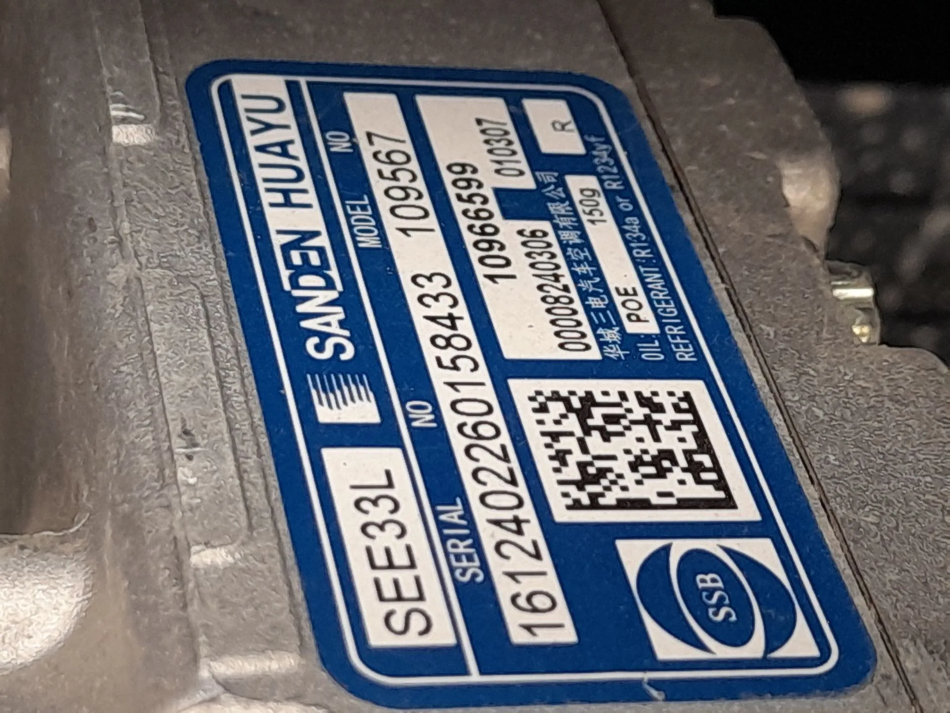 Compresor Aire Acondicionado para Mg Mg 4 (Eh32)