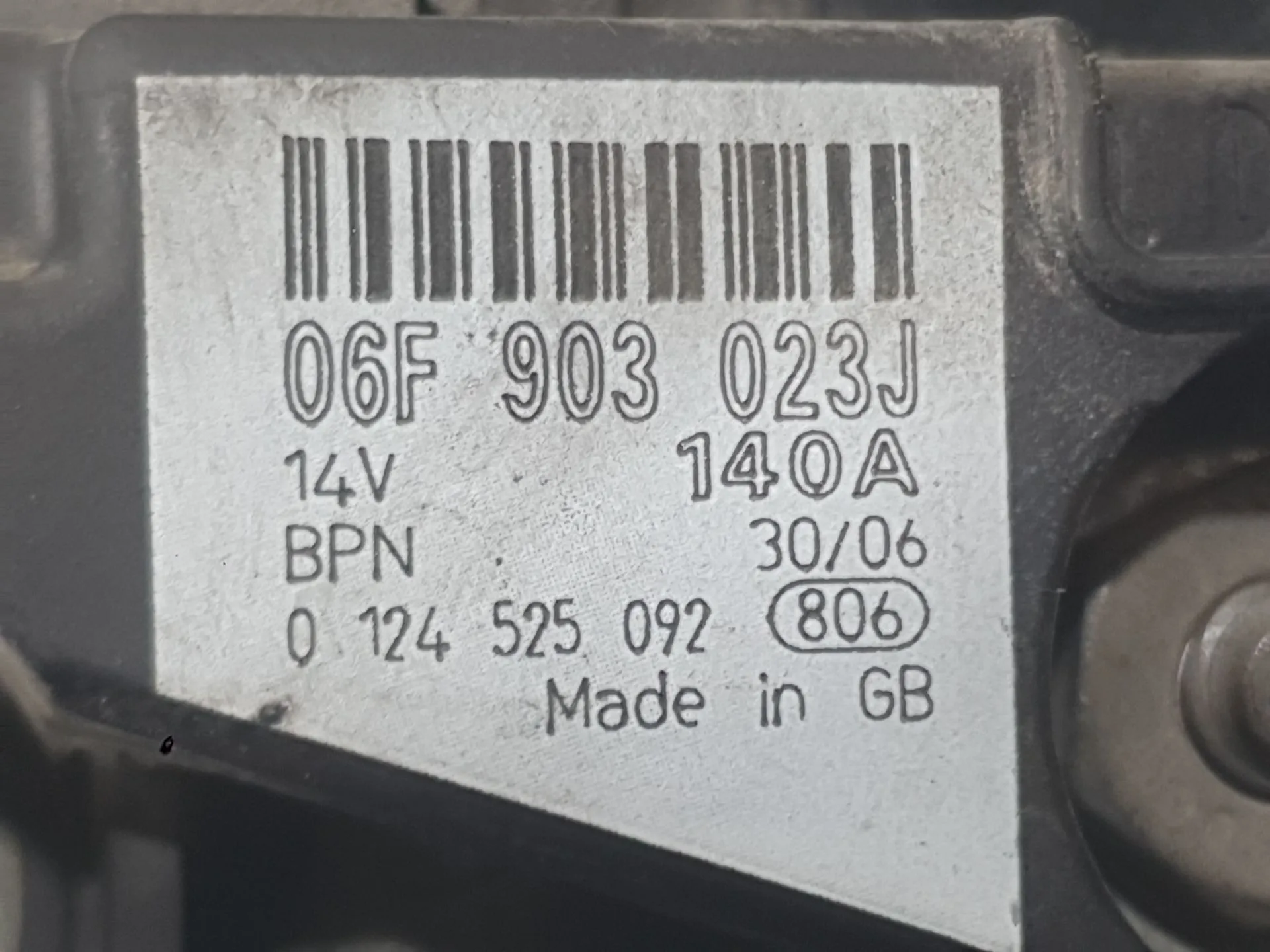 Alternador para Audi A4 B7 (8Ec)
