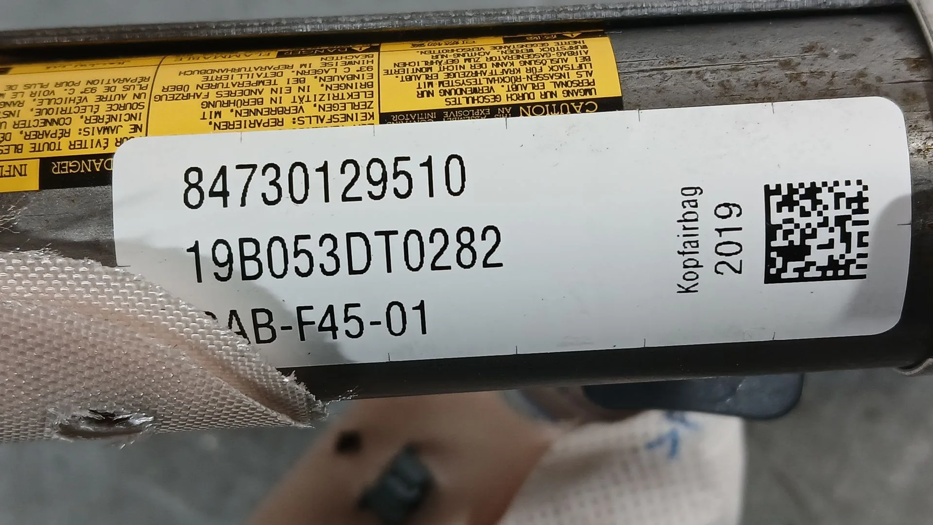 Airbag Cortina Delantero Izquierdo para Bmw 2 Active Tourer (F45)