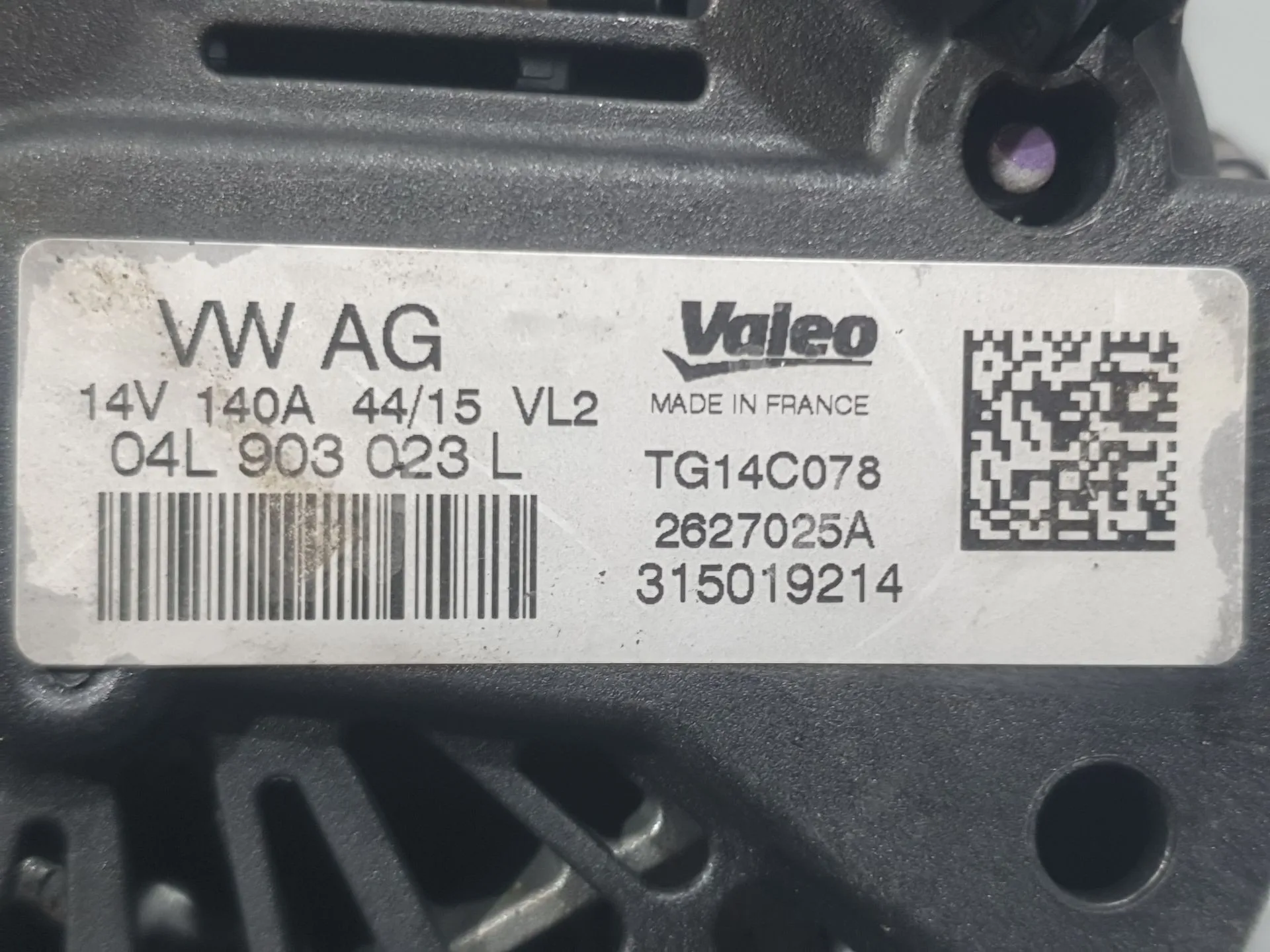 Alternador para Audi Q3 (8Ub, 8Ug)