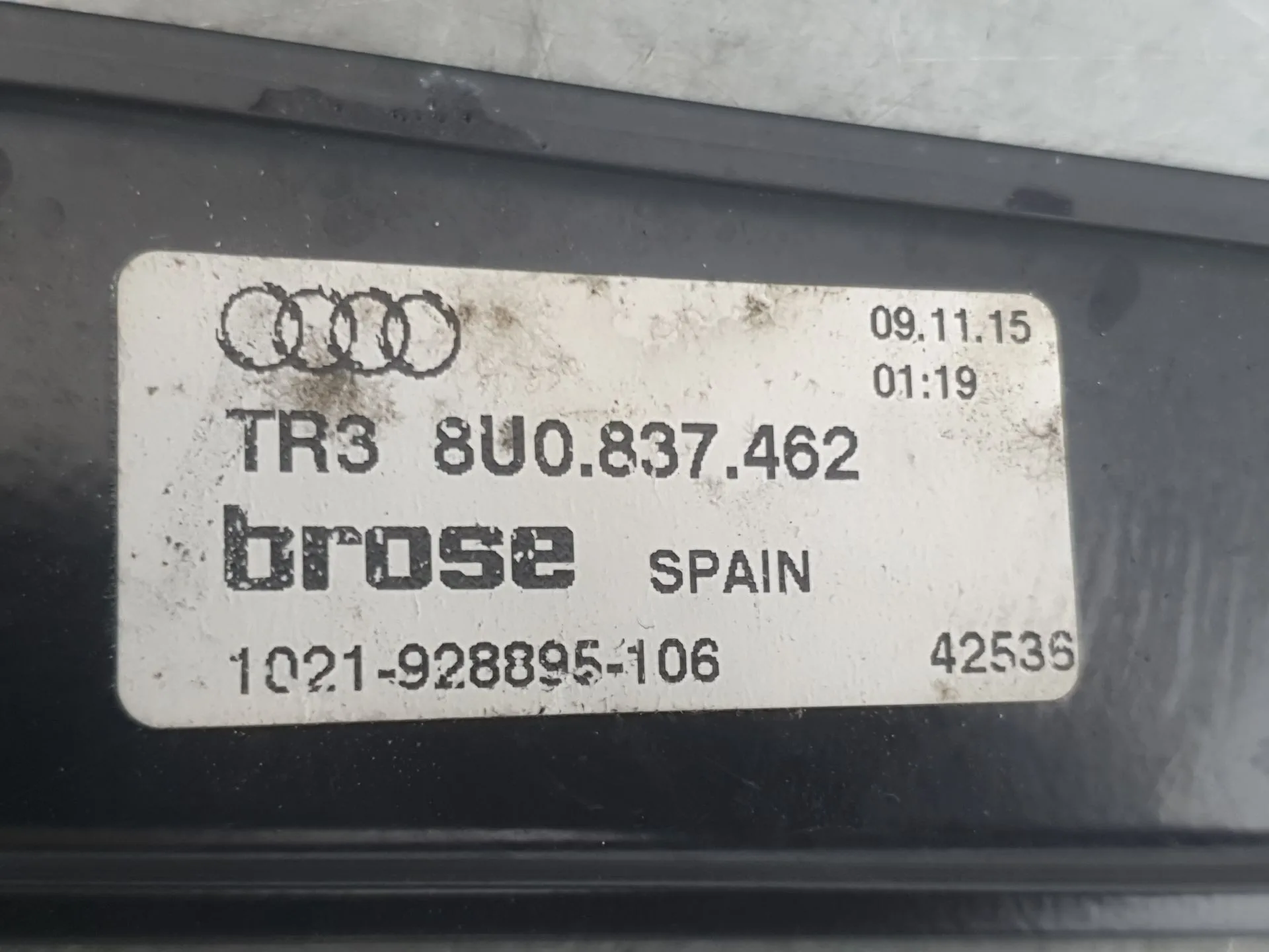 Elevalunas Delantero Derecho para Audi Q3 (8Ub, 8Ug)