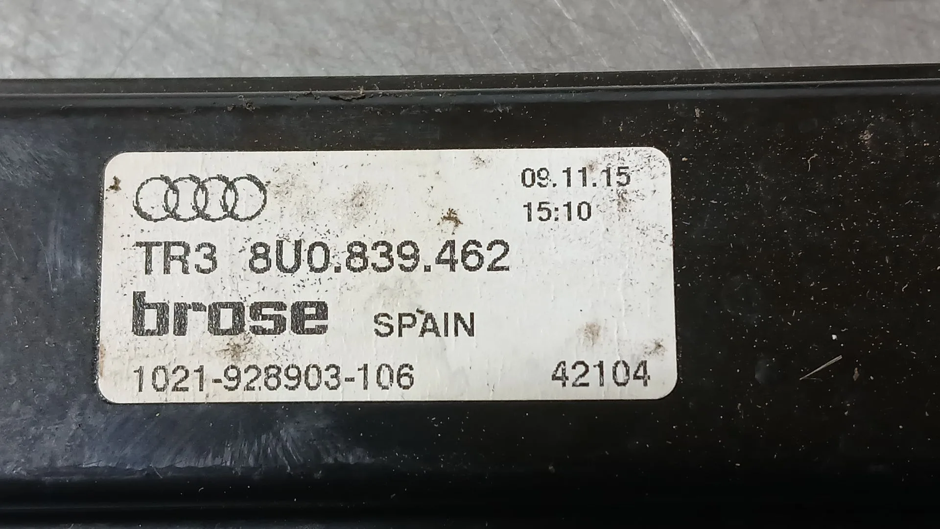 Elevalunas Trasero Derecho para Audi Q3 (8Ub, 8Ug)