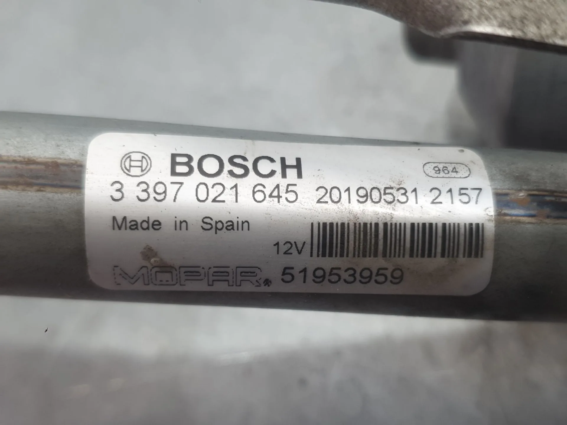 Motor Limpia Delantero para Jeep Renegade Suv (Bu, B1, Bv)