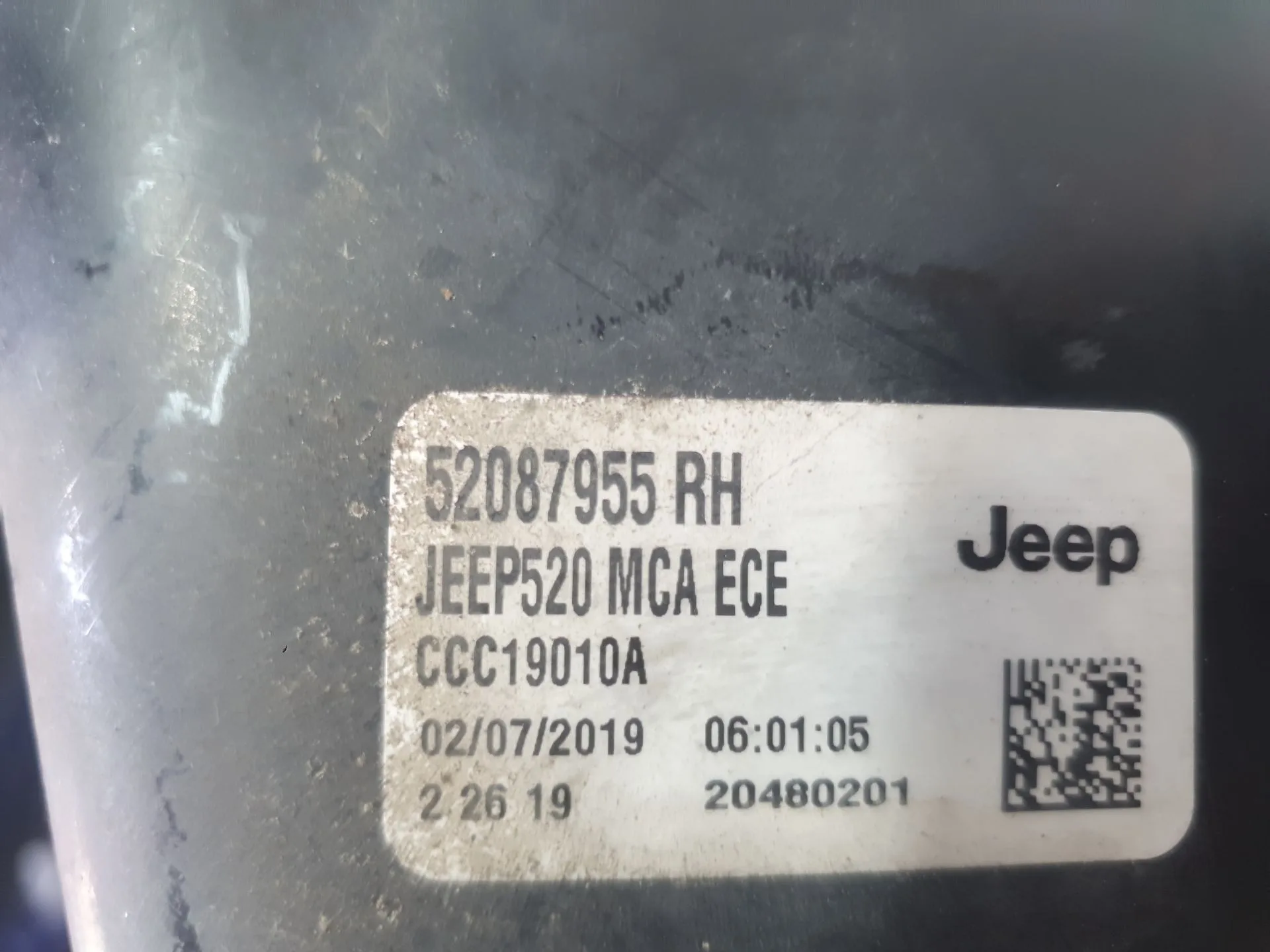 Piloto Trasero Derecho para Jeep Renegade Suv (Bu, B1, Bv)